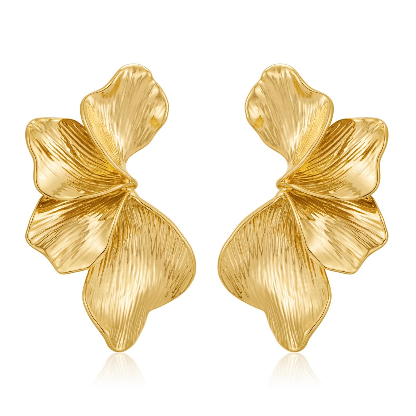ENSKEFEN Chunky Large Flower Earrings for Women Trendy Bohemian Vintage Statement Floral Dangle Earrings