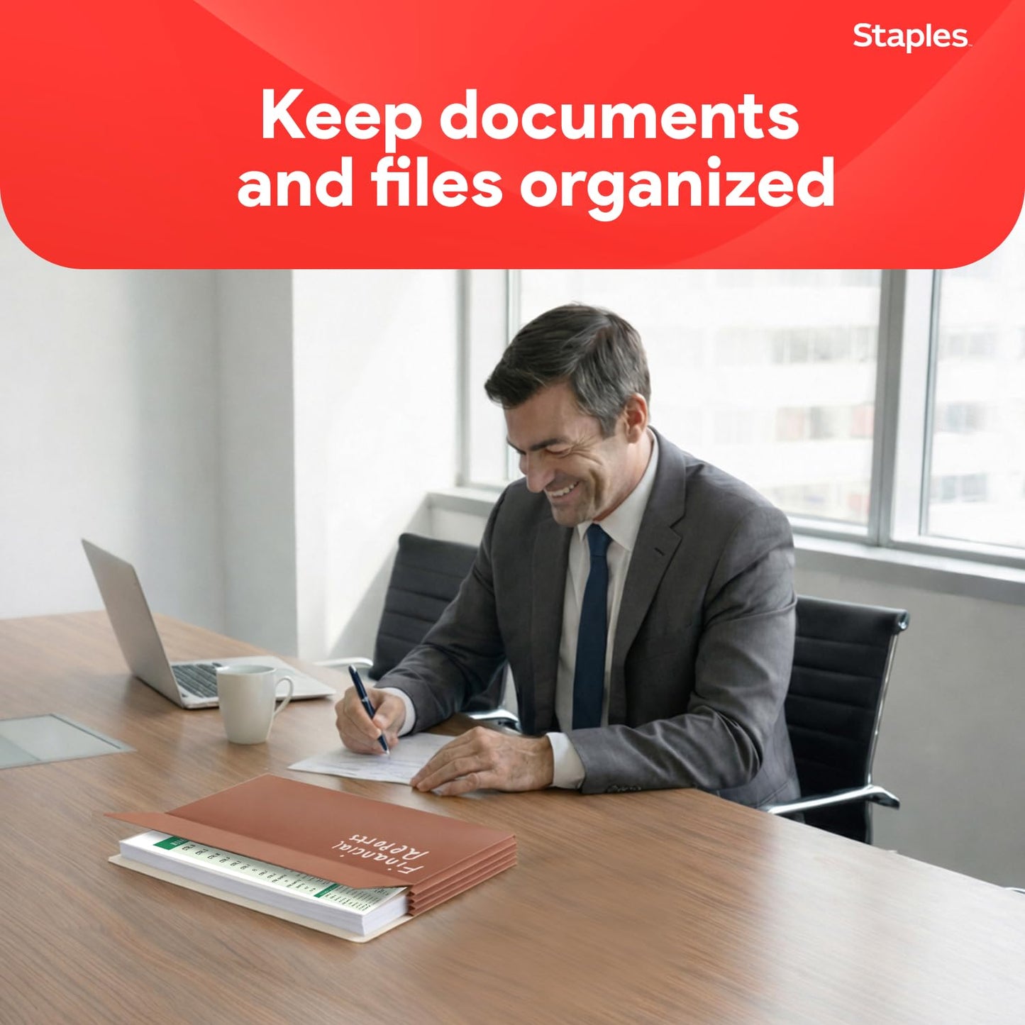 Staples Reinforced Expanding File Pockets, Legal Size, 3.5‑Inch Expansion, Heavy‑Duty Brown Accordion Folders – 25/Pack