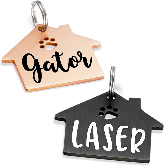 Ultra Joys Personalized Dog Tags - Engraved Pet ID Tag, Rose Military Tag