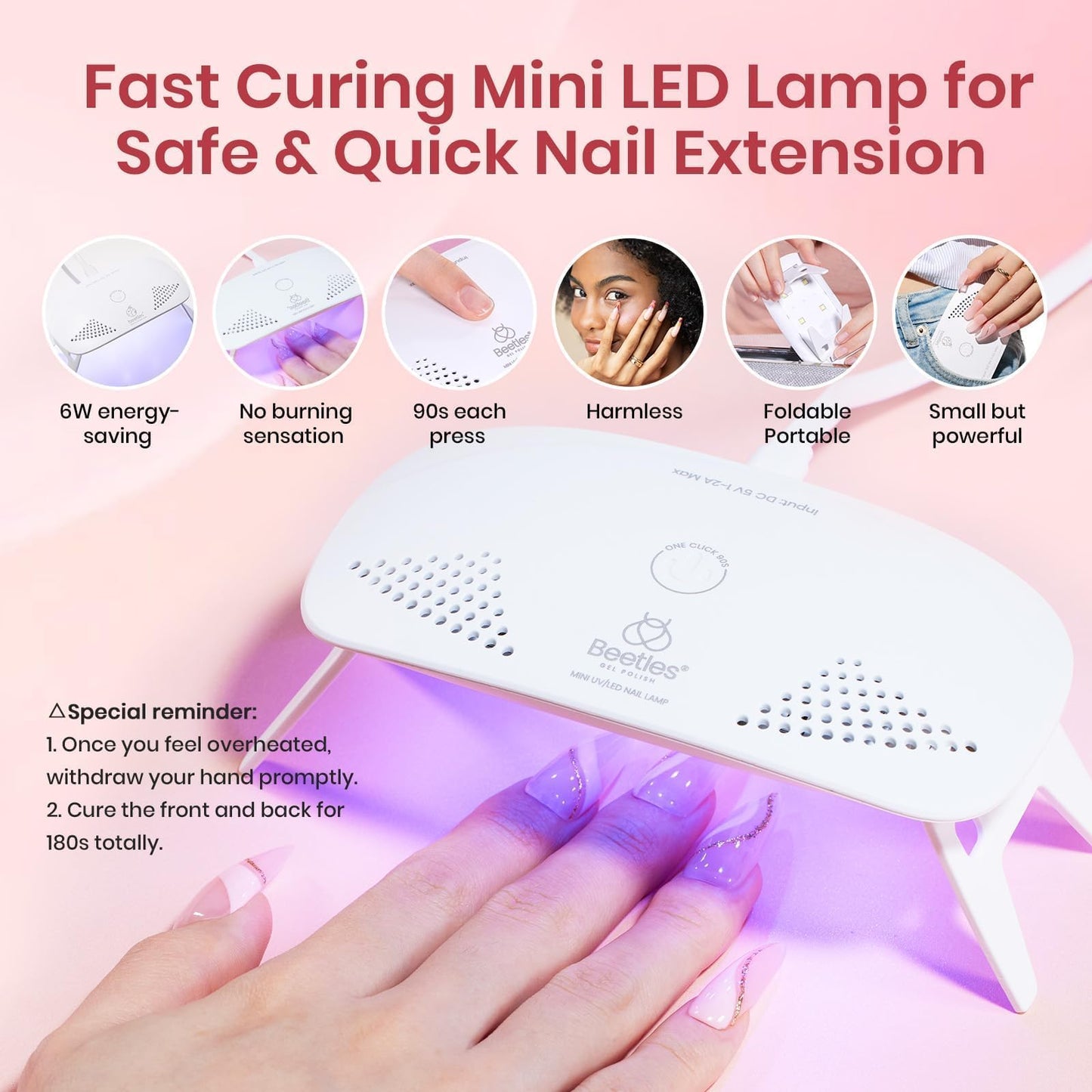 Beetles Poly Nail Gel Kit - 6 Colors Jelly Nude Extension Kit with Slip Solution Builder Nail Enhancement for Beginner & Professional Long Lasting DIY Home Gift for Women, UV & LED Needed