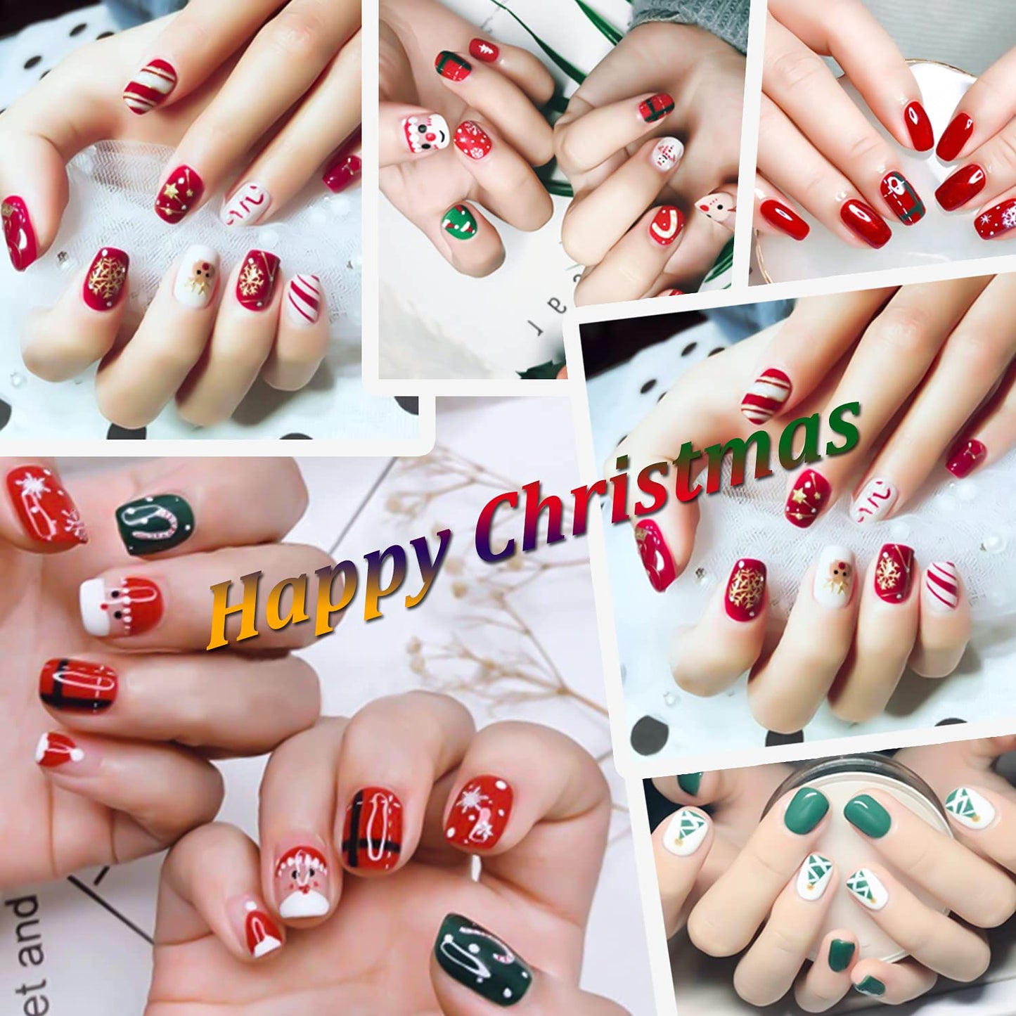 Nail Polish Strips Halloween Christmas Style, DANNEASY 24 Sheets Adhesive Nail Polish Stickers Nail Wraps for Women 1Pc Nail File, Cuticle Stick