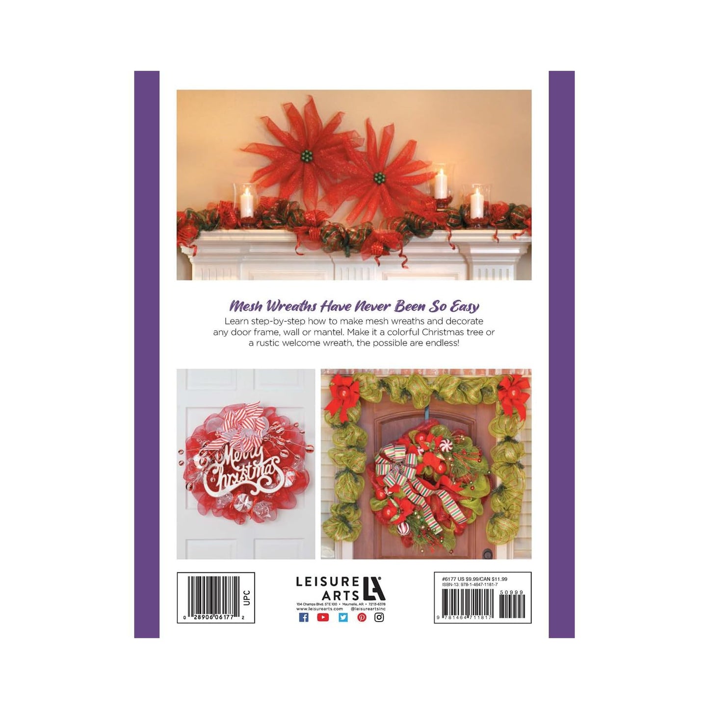 Leisure Arts Learn To Make Deco Mesh Wreaths Bk