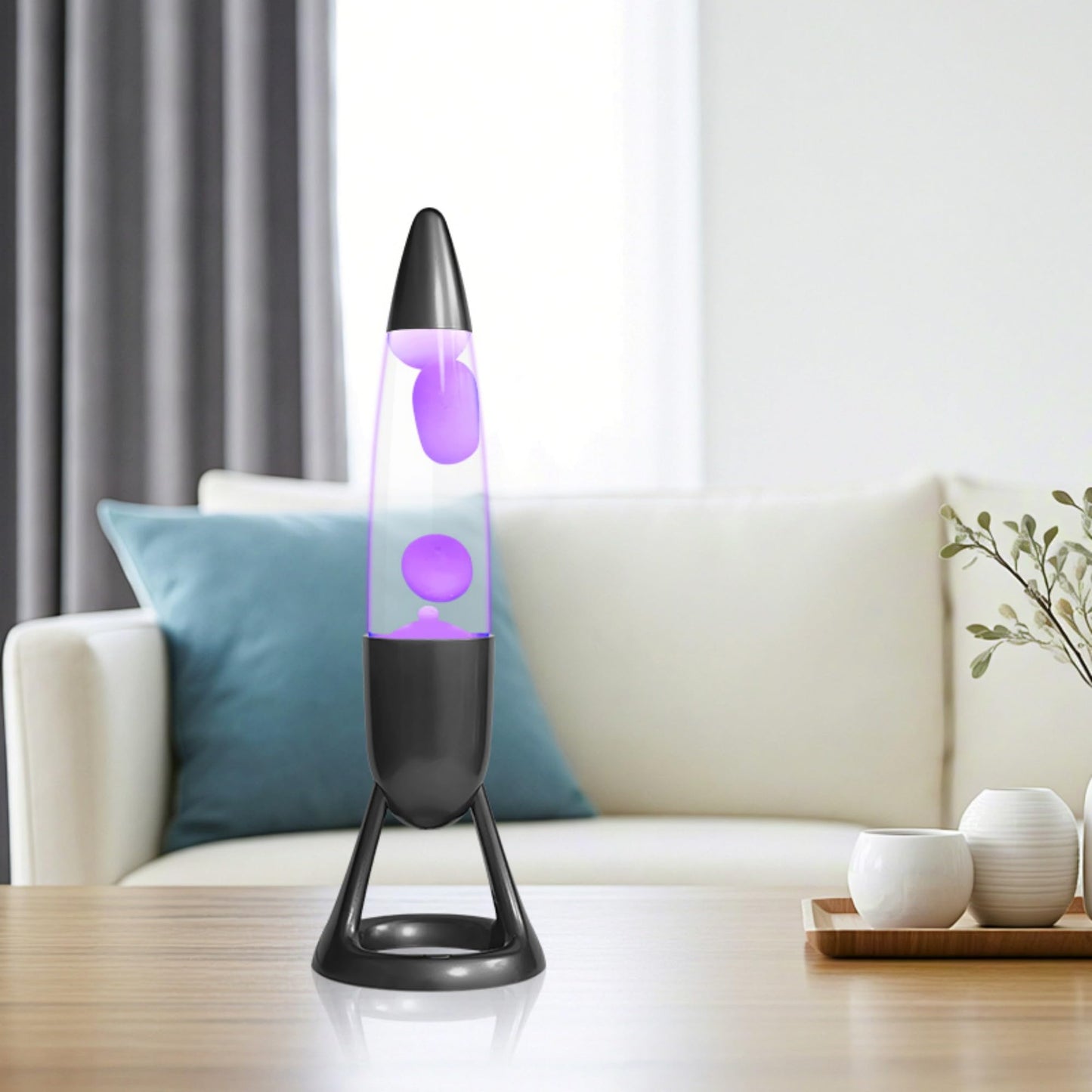 MLATAOOYG Bullet Liquid Motion Lamp Hypnotic Motion Glass Decoration, Modern Ambient Lighting for Home Office Desk, Sci-Fi Bullet Design, Gift for Men & Gadget Lovers-Gray