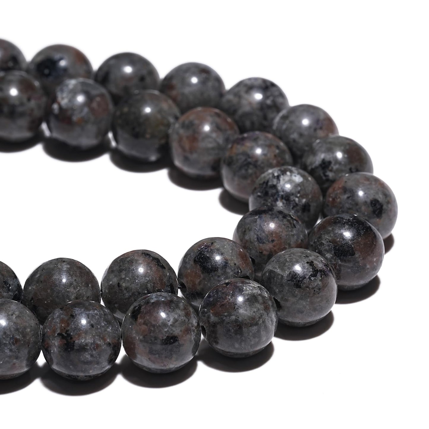 8mm Natural Flame Yooperlite Gemstone Beads Polished Round Smooth Stone Beads for Bracelets Jewelry Making 15inch Loose Beads