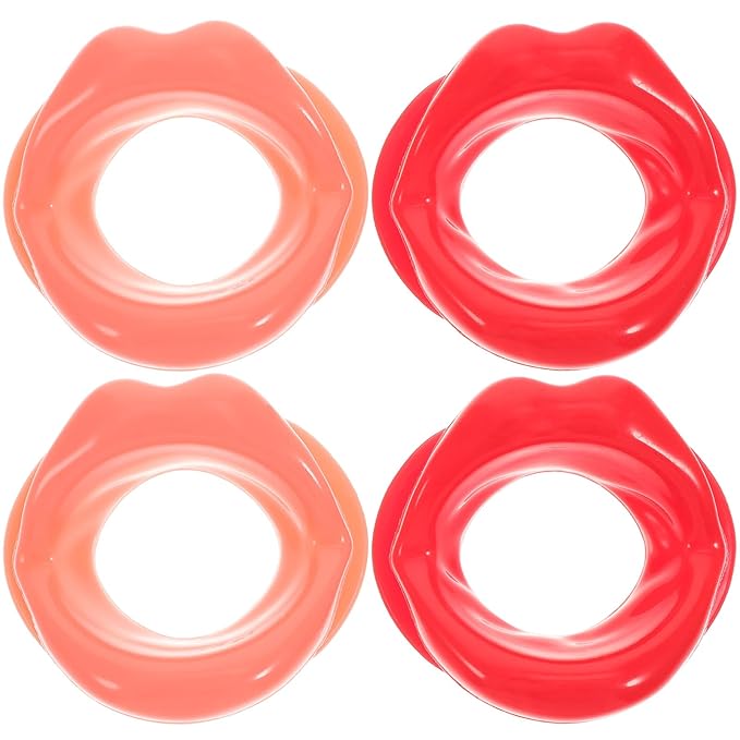 4pcs Silicone Lips Face Slim Exerciser Rubber Muscle Lips Trainer Tightener Tool