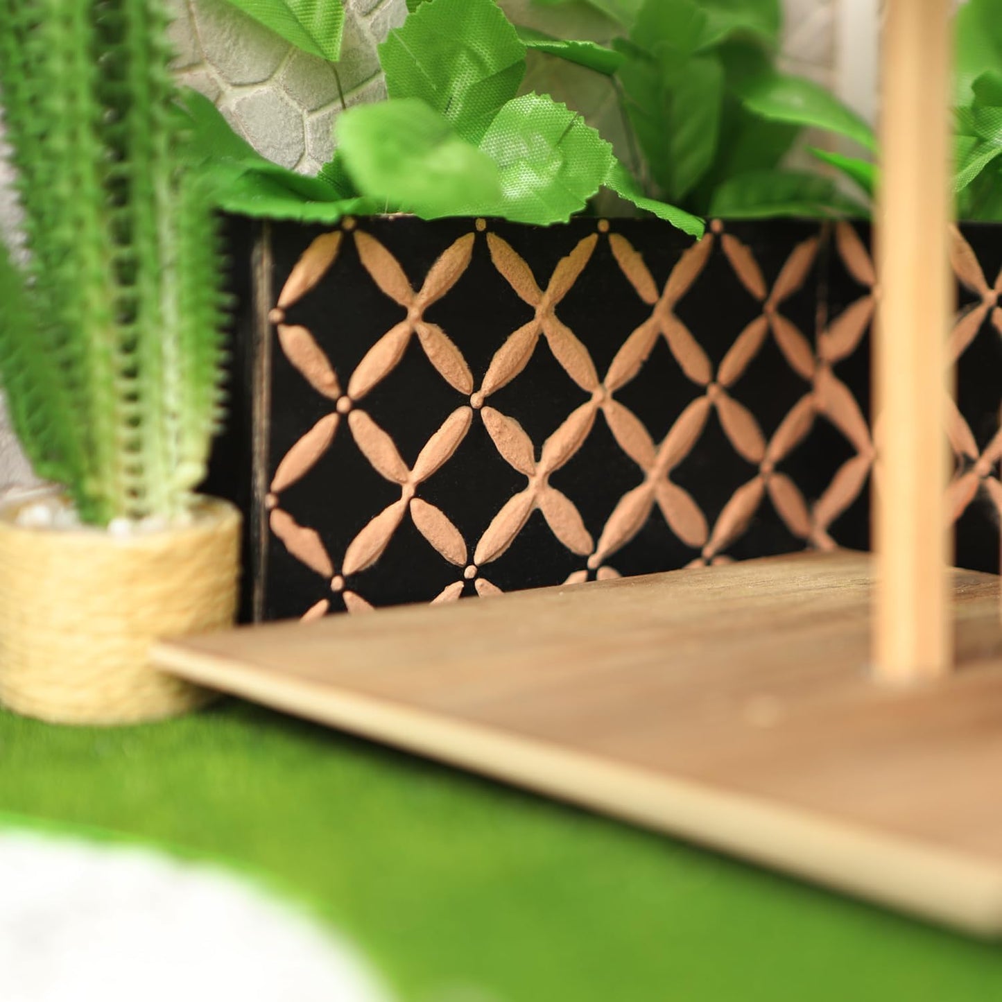 iland Dollhouse Accessories Miniature Bricks Stones 3D Wall or Floor DIY Kits for Dollhouse Building Materials 1/12 Scale Accessories and Tiny Bricks Wall Molding for Diorama Supplies
