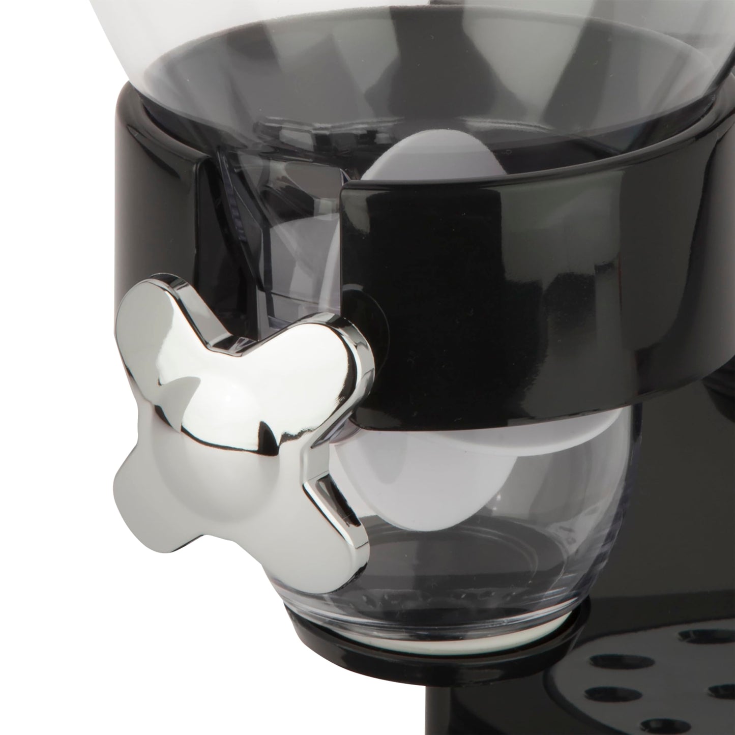 Honey-Can-Do Dry Food Dispenser, Single Control, Black/Chrome