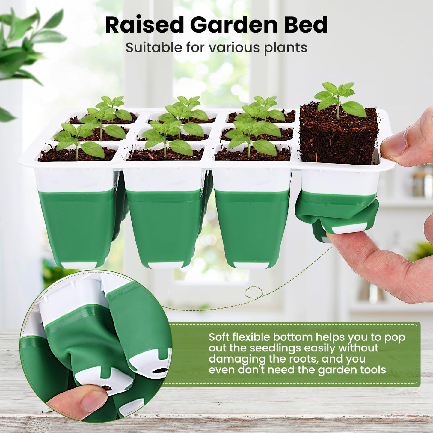 Pattiumo 2 Packs Seed Starter Tray with Grow Lights, 72 Cells Silicone Seed Starter Kits with Humidity Dome, 3 Lights for Seed Starting, 4 Timing Set, 8 Full Spectrum Germination Kit for Plant Seeds