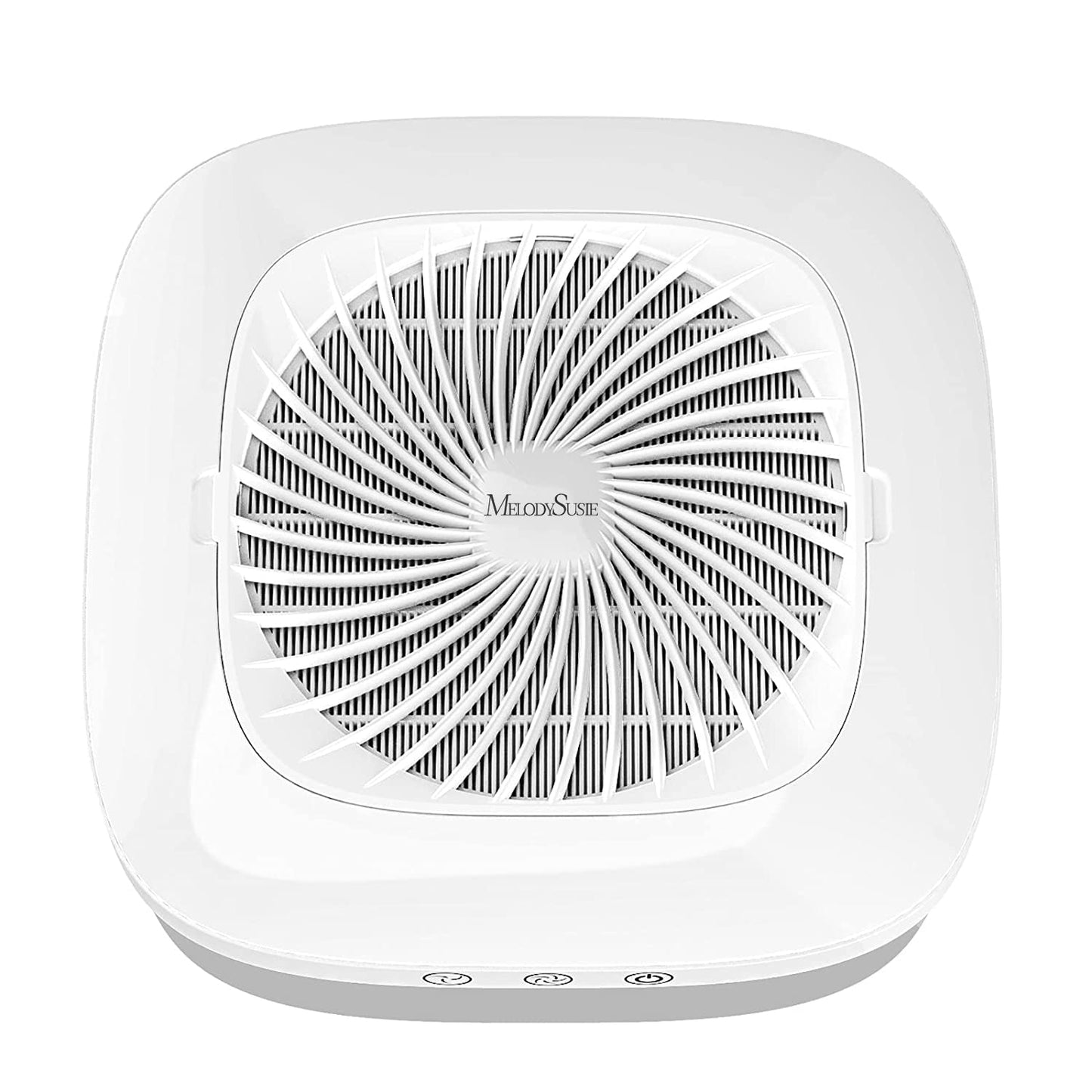 MelodySusie Professional Classic Nail Dust Collector with Powerful Suction, SPro 4000RPM Nail Vacuum Fan with 2 Suction Modes & Reusable Filter Essential Tool for Nai Tech &Salon Use,White