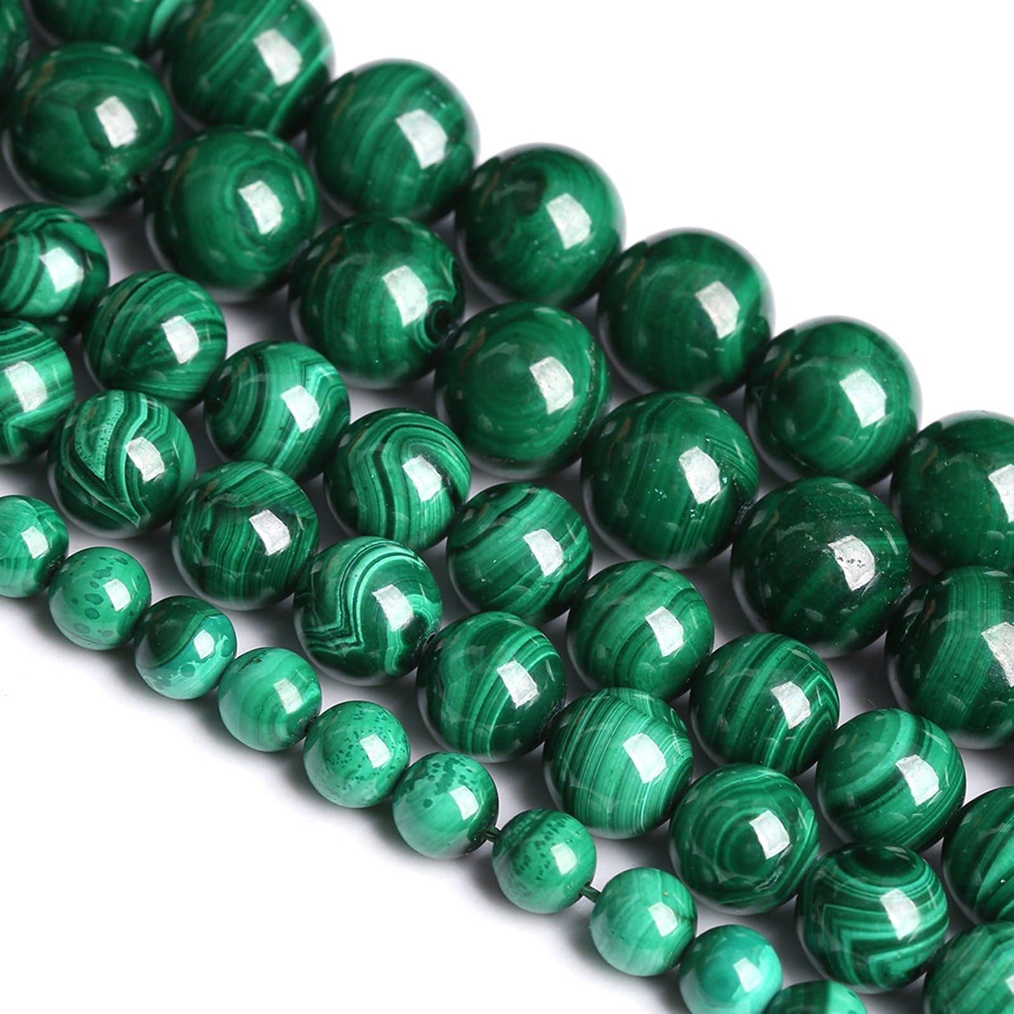 6MM 31PCS Natural Stone Green Malachite 3A Grade Gemstone Loose Beads for Jewelry Making DIY Bracelet