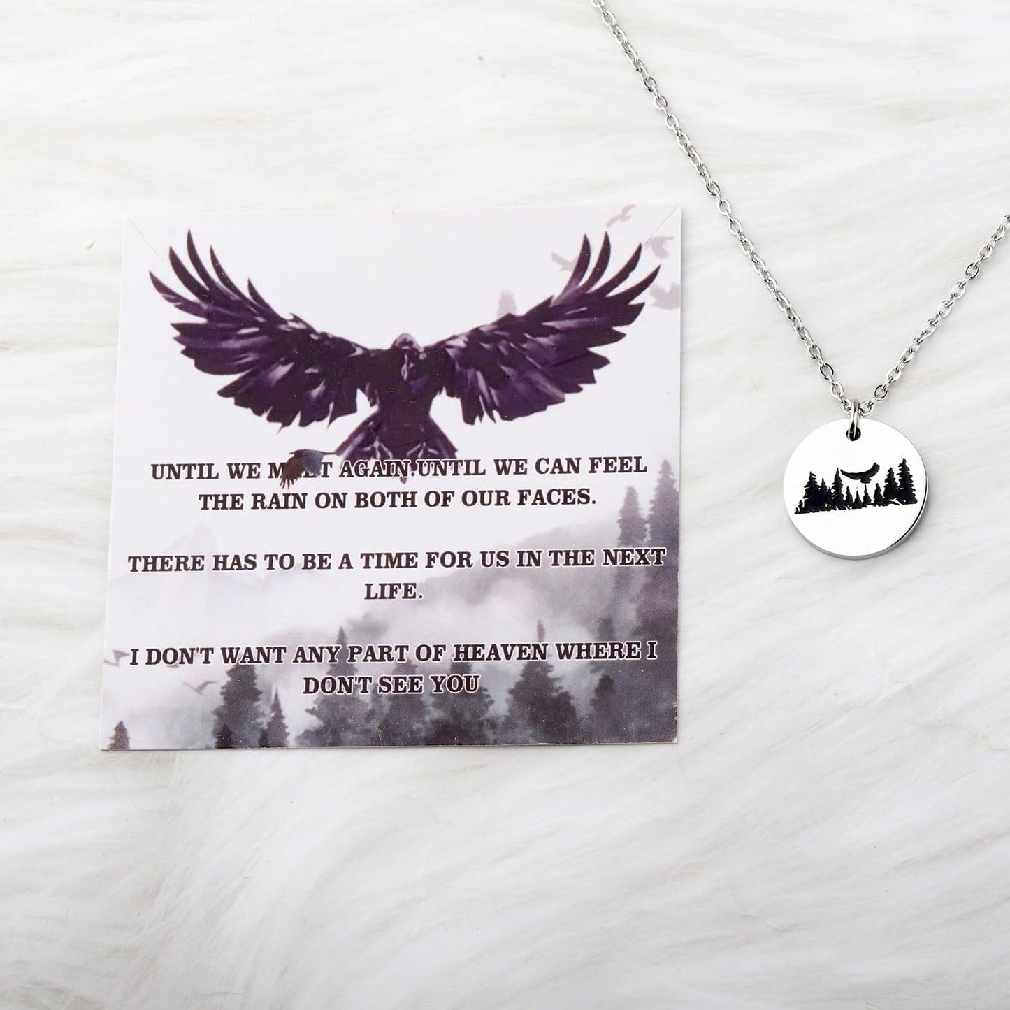 The Raven Necklace The Raven Jewelry Black Crow Gift Ravens Novels Lover Present Crow Gift Romance Bookish Stuff (DON'T SEE YOU)