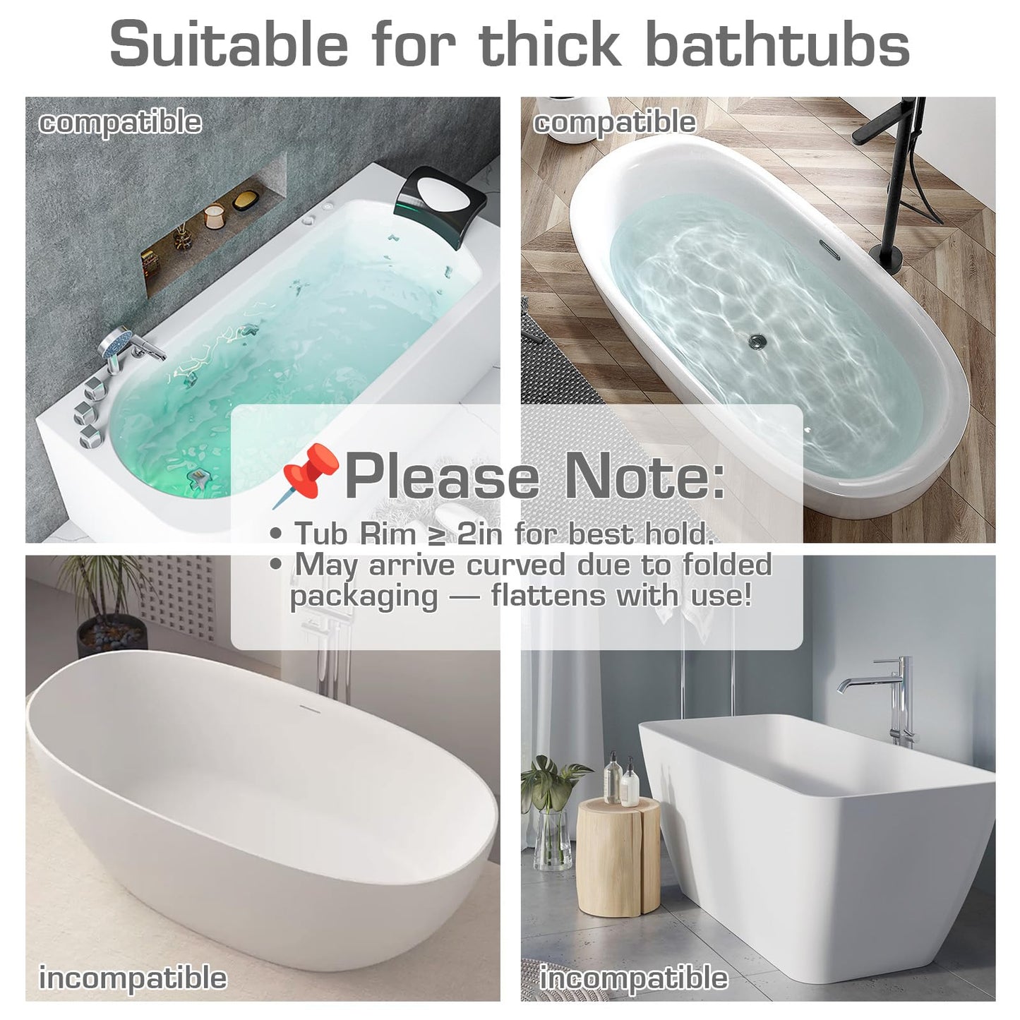 DubiLaka 31.5" Bathtub Splash Guard for Kids & Toddlers - Silicone Play Shelf & Toy Storage Tray with Strong Suction Cups to Prevent Water Spills, No-Leak Fun Bath Time - Tub Toy Holder Ledge,White