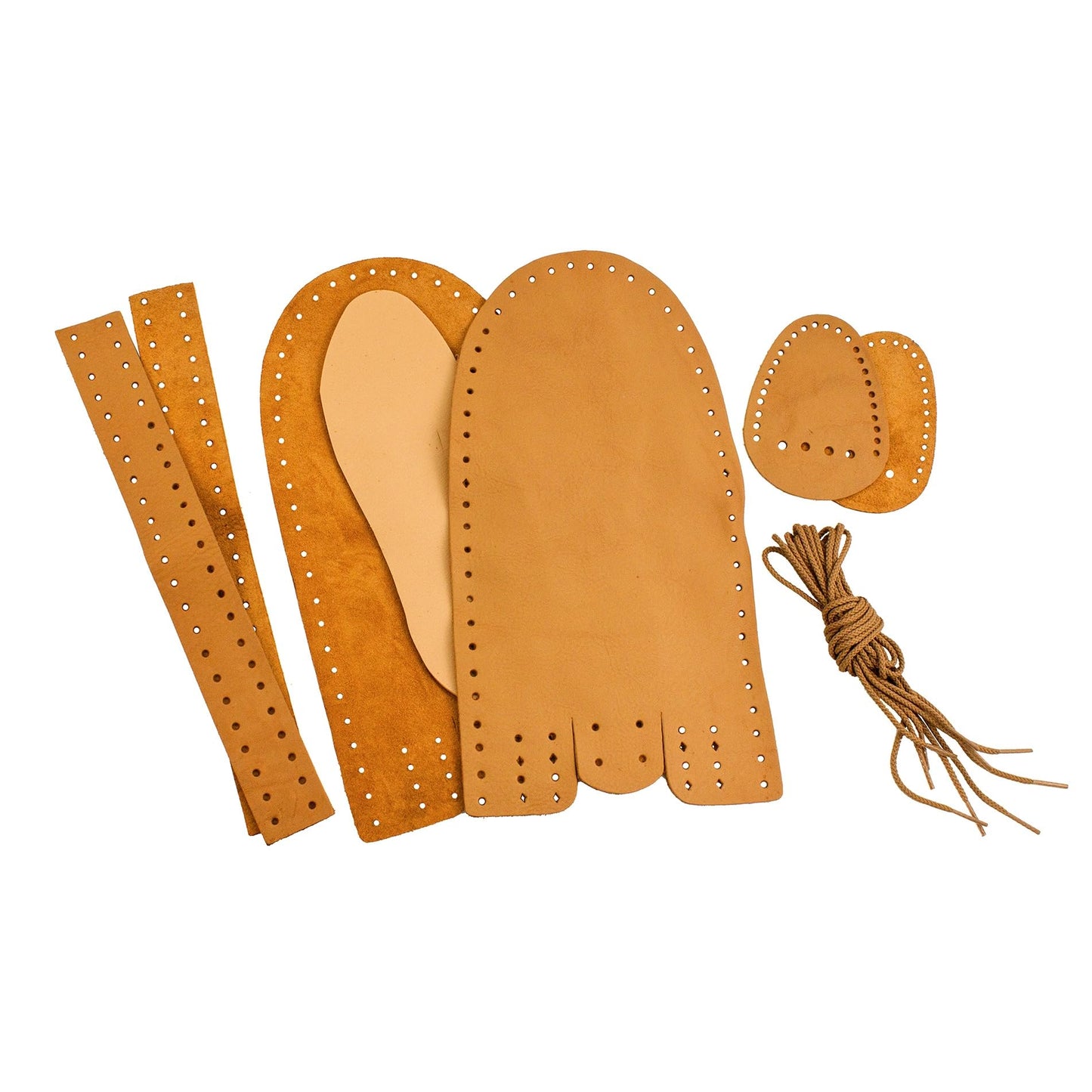 Realeather C4604-03 Adult Moccasin Leathercraft Kit, Size 8-9, Golden Tan, 1-Pair