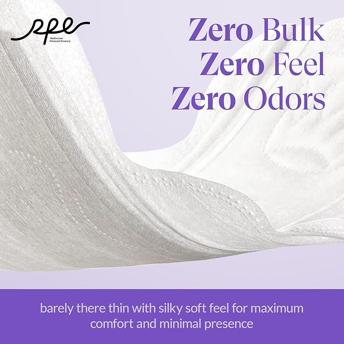100% Organic Overnight Pads for Women, Ultra Thin Extra Heavy Flow Menstrual Sanitary Napkins with Wings Cotton Extra Coverage Period-Pads Super Absorbency Feminine Pad (Overnight, Size 5, 72 Ct)