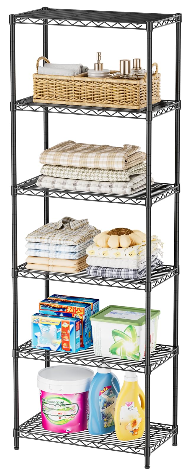 SINGAYE Shelf Closet Wire Shelving：Adjustable Metal Unit for Laundry Room Organization Bathroom Kitchen Home Storage Pantry Rack Shelves