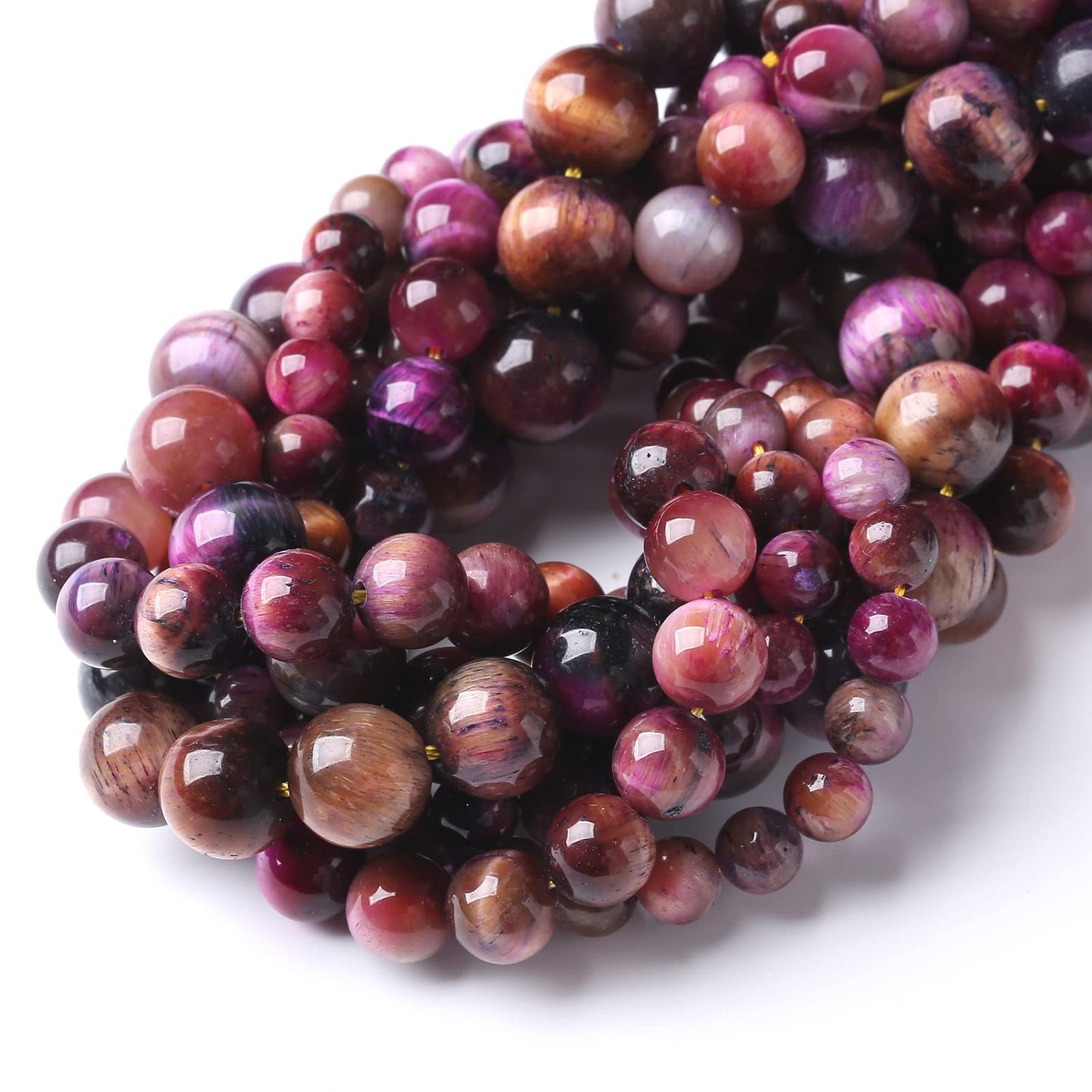 36PCS 10MM AAA Galaxy Tiger Eye Stone Beads Natural Gemstone Bead Crystal Healing Energy Jewelry Making DIY 15 inches