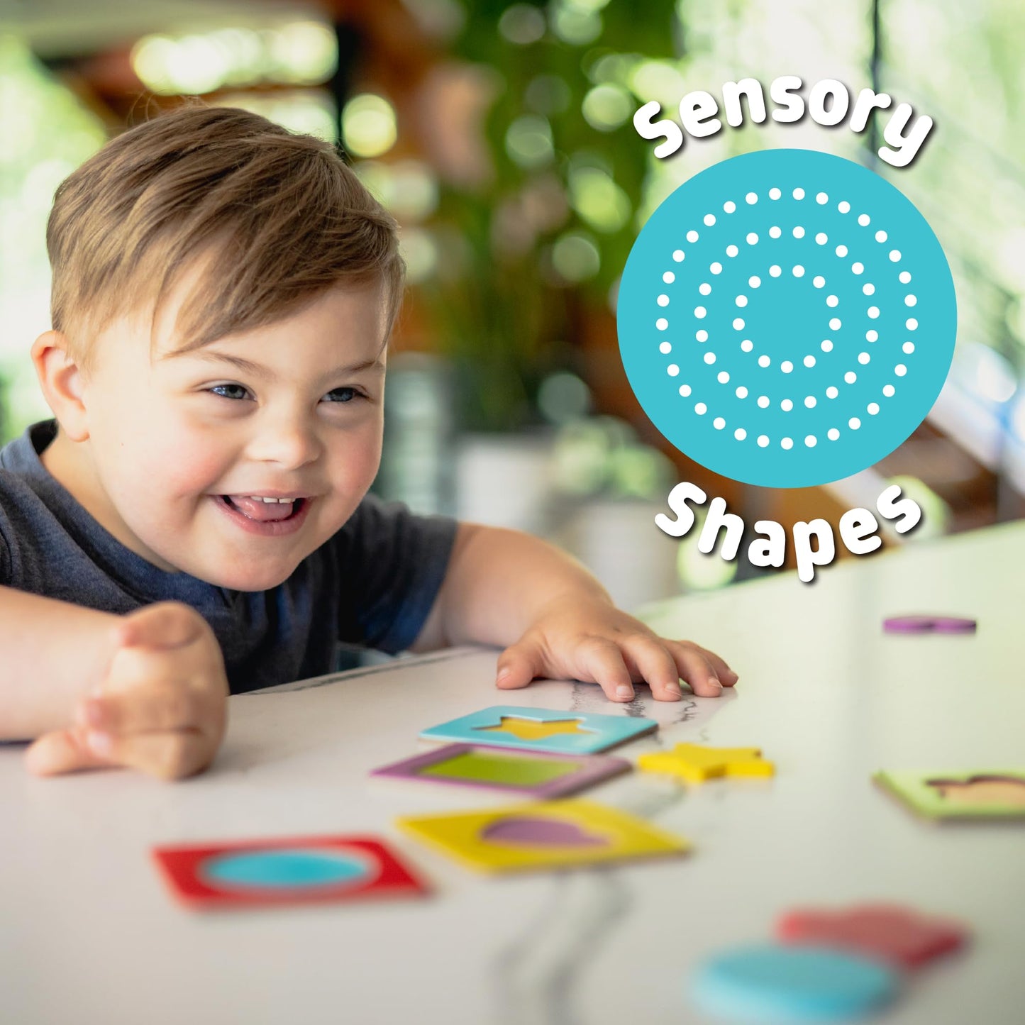 Chuckle & Roar Matching+ Wooden Sensory Shapes Memory Game for Kids Ages 3–6+ – Premium Wood Logic Puzzle & Shape Matching Game with Multiple Play Modes