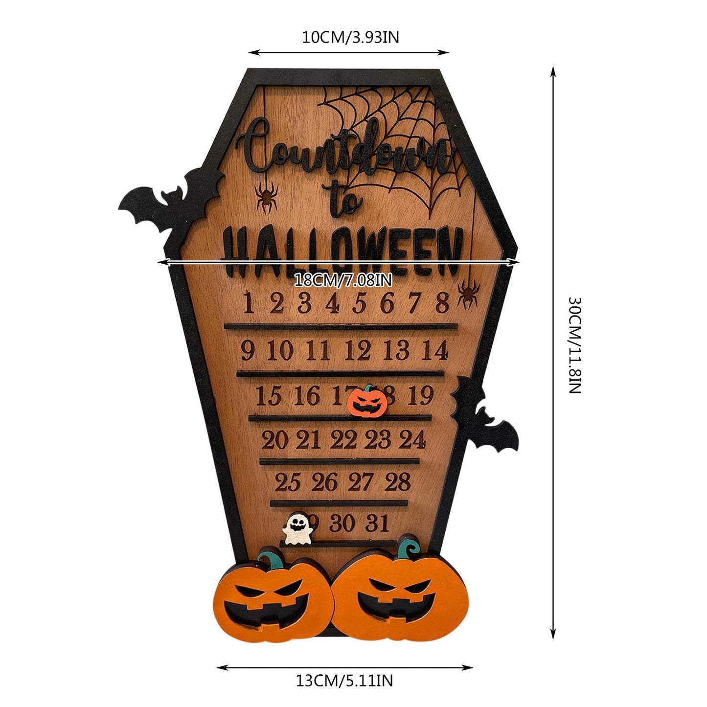 Countdown to Halloween Calendar, Advent Calendar 2025, Happy Christmas Countdown Calendar, Halloween Decoration Table Wall Ornament