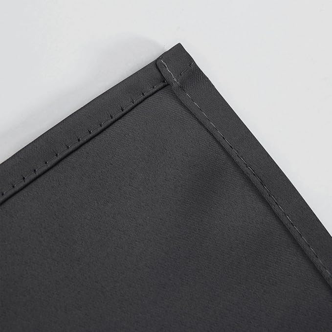 LEMOMO Dark Grey Thermal Blackout Curtains/38 x 84 Inch/Set of 2 Panels Room Darkening Curtains for Bedroom