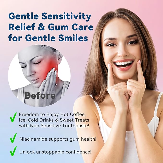Niacinamide Whitening Toothpaste, Niacinamide Intensive Whitening Toothpaste, Fresh Breath, Improves Gum Health,Fluoride-Free, Suitable for Sensitive Teeth(2pcs)