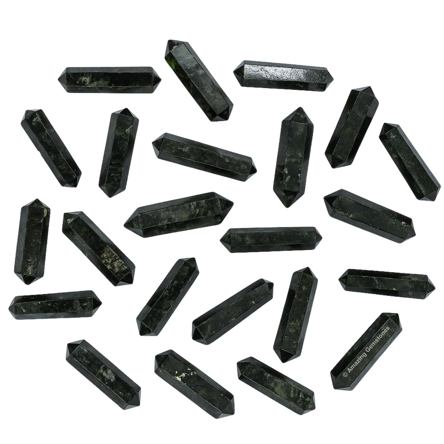 Amazing Gemstone Nuummite Crystal Points Bulk Healing Crystals & Stones - Pack of 3 Double Terminated Healing W& Point Bulk Crystals for Crafts, Crystal Grid, DIY Work - Premium Crystals
