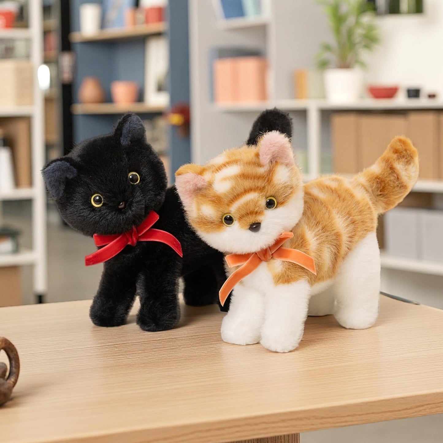 Ditucu Black Cat Stuffed Animals Cute Soft Kitten Plush Doll Small Kitty Plushies Toys Gifts for Kids 6 inch