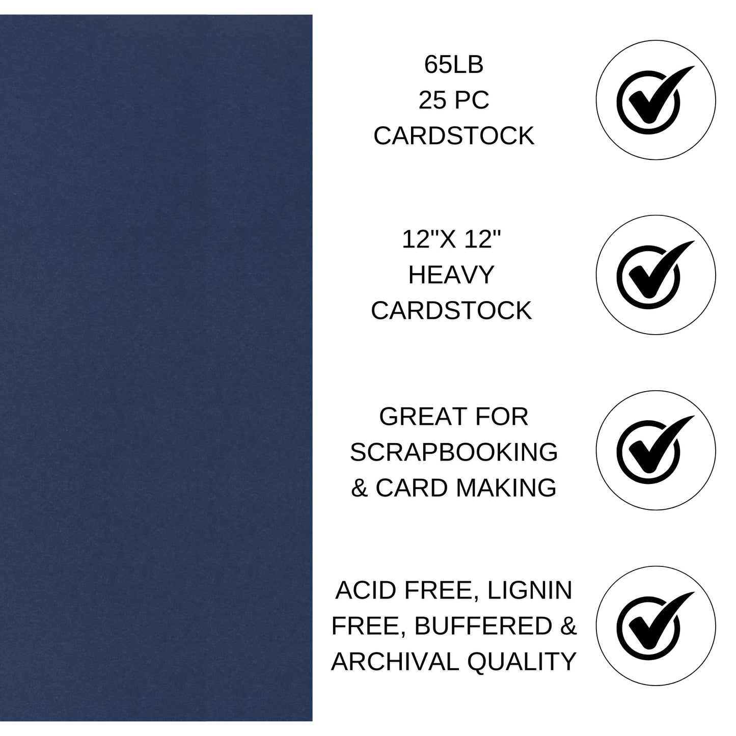 PA Paper Accents Stash Builder Cardstock 12" x 12" Chambray, 65lb colored cardstock paper for card making, scrapbooking, printing, quilling and crafts, 25 box