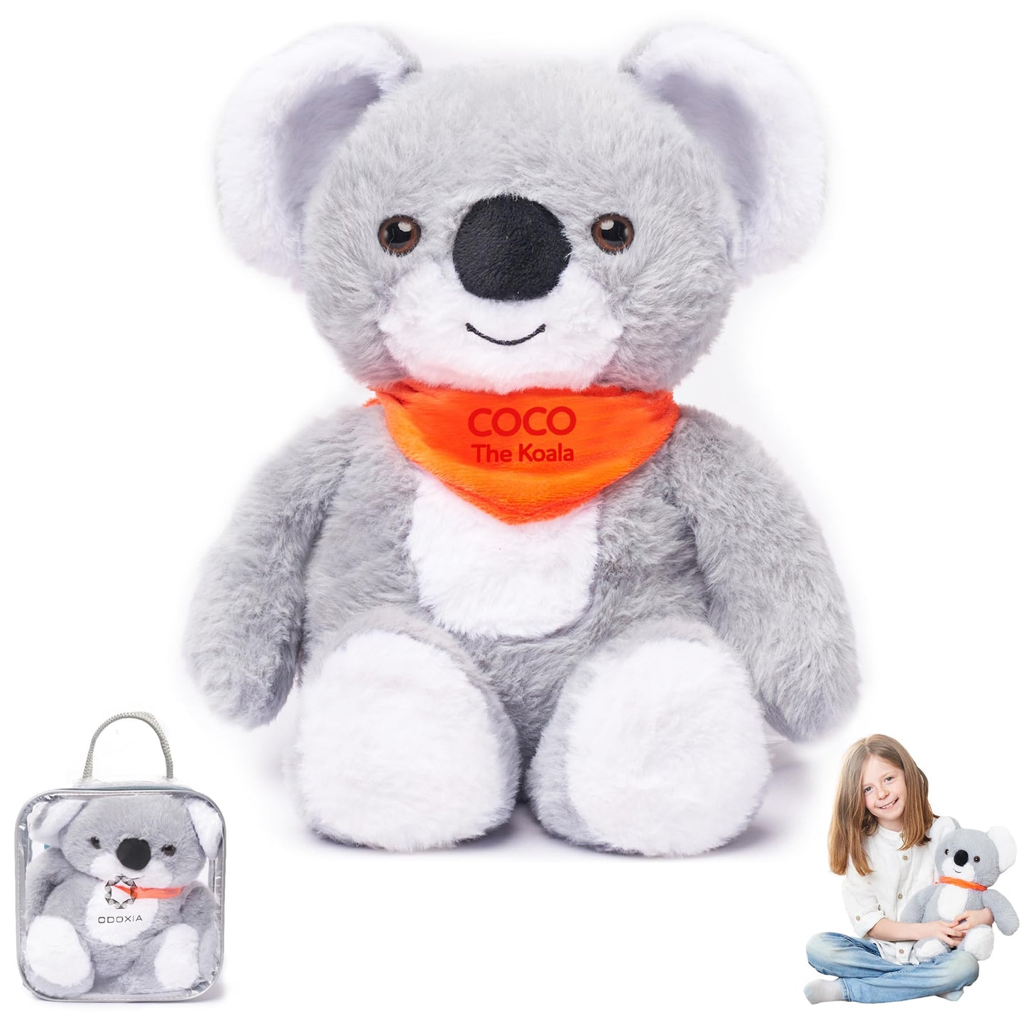 ODOXIA Weighted Animals | 3.1lb Koala | Stuffed Weighted Plush for Kids, Adults | Weighted Stuffed Animals | Weighted Plushies | Weighted Plushie