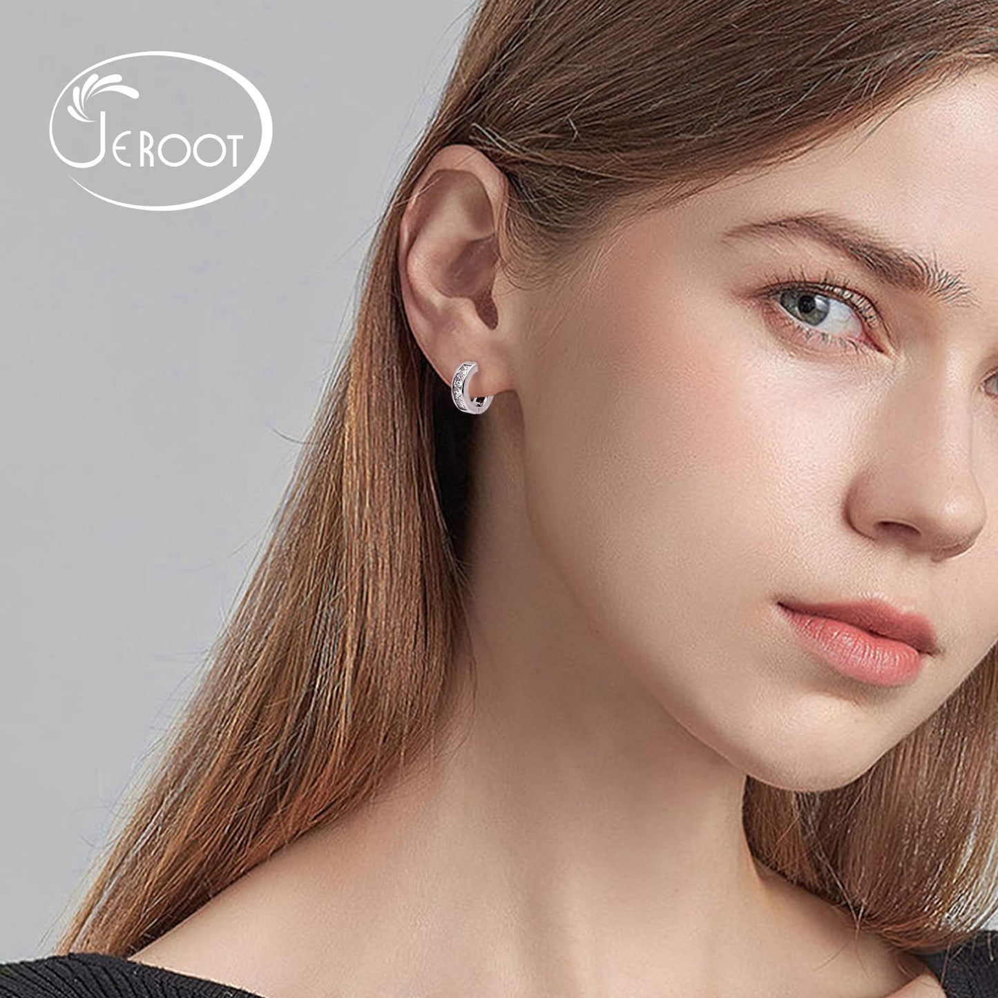 JEROOT Titanium Magnetic Earrings for Women, Pure Titanium Earrings for Sensitive Ears, 1 Pair Women's Ear Studs for Jewelry Gift