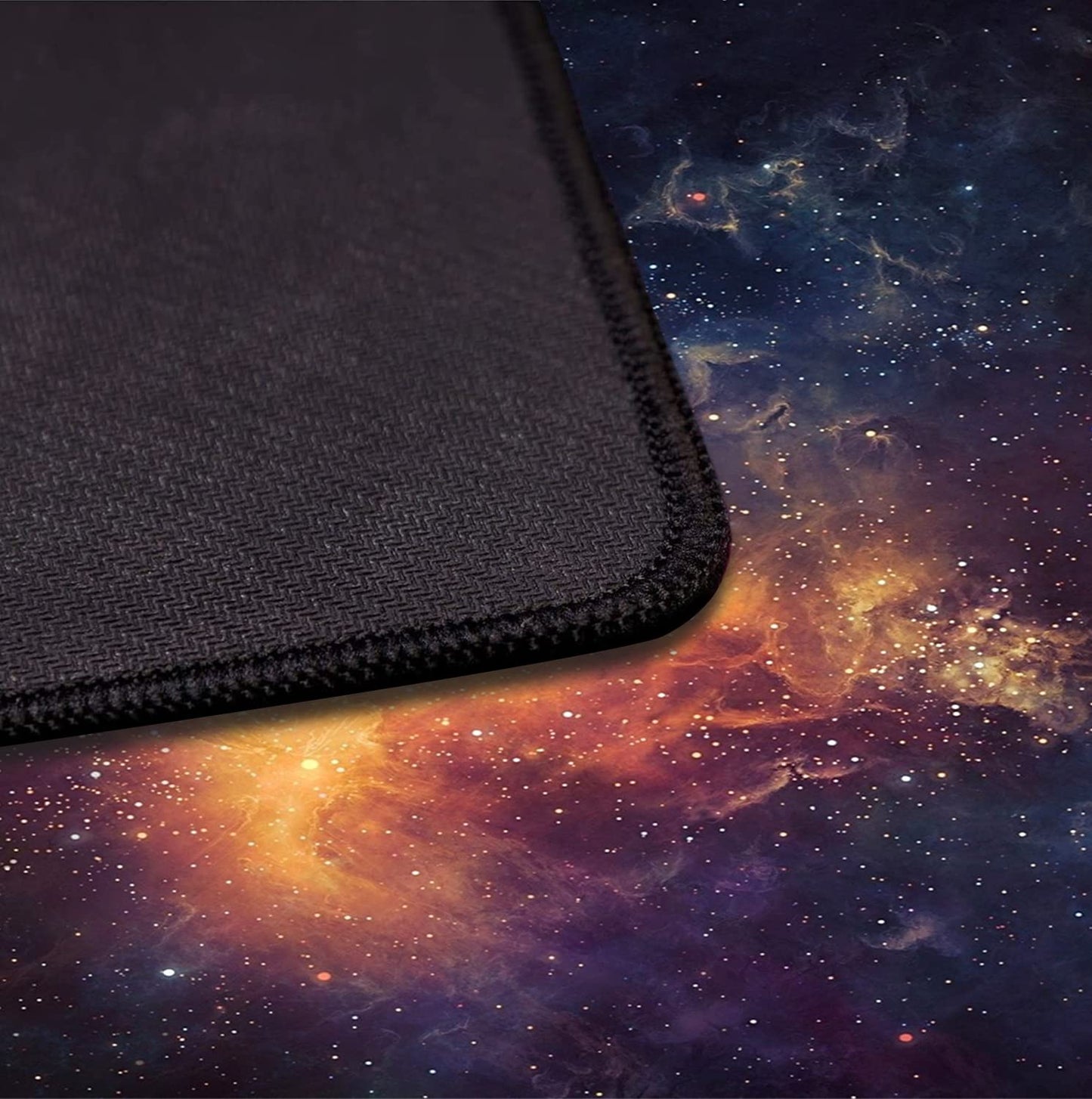 Large Extended Gaming Mouse Pad with Stitched Edges, Non-Slip Waterproof Rubber Base Mouse Pad for Office, Computer, Keyboard, Laptop and Home Desk Pad 35.4 x 15.7 x 0.12 Inch (Starry Sky)