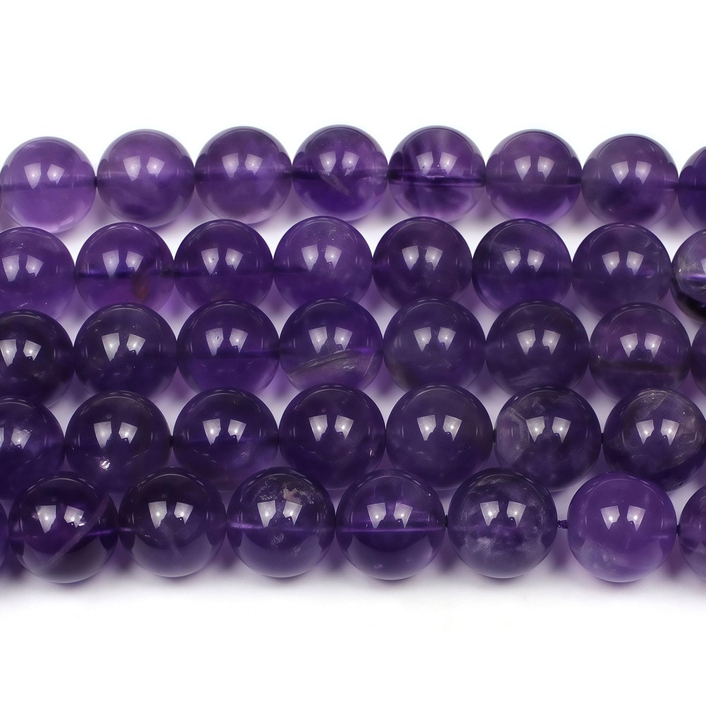 MJDCB 5A Natural South Africa Amethyst Gemstone Round Stone Beads for Jewelry Making DIY Bracelet Necklace (6mm)