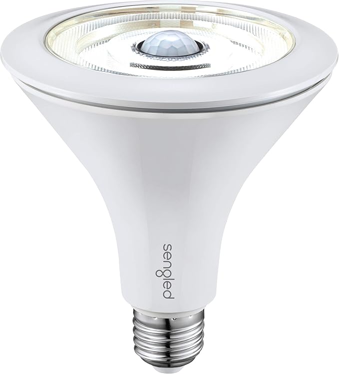 Sengled Smart Flood Light Bulbs work with SmartThings Hub, Echo 4th, Echo Plus, Alexa, Google, Zigbee Hub Required, PAR38 Led Bulb Motion Sensor Light Outdoor, Dusk to Dawn, 3000K, 1200LM, 1 Pack