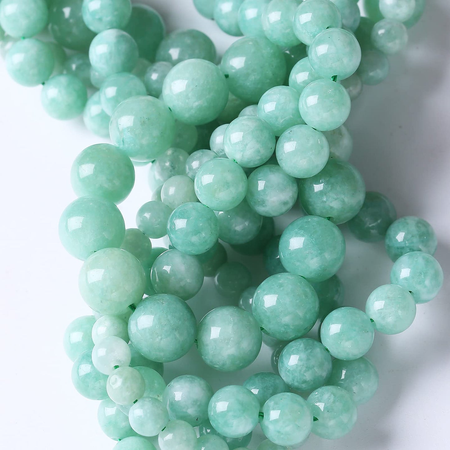 6mm 60pcs Natural Stone Burmese Jade Beads for Jewelry Making DIY Bracelet Crystal
