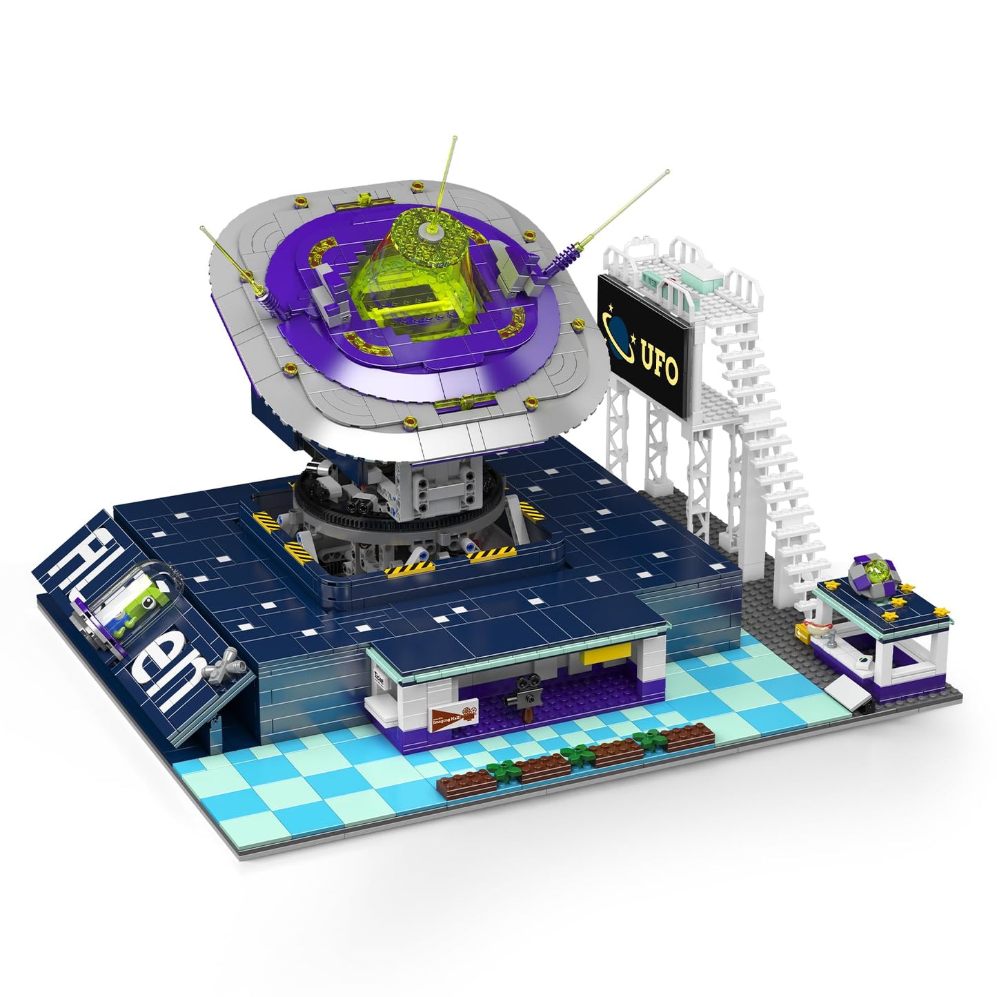 Mould King Spaceship Building Sets, Flying Object Model Kit, Collectible Home Decoration Building Set, Creative Play Space Toy Gift for Teens Adults(2053 PCS)