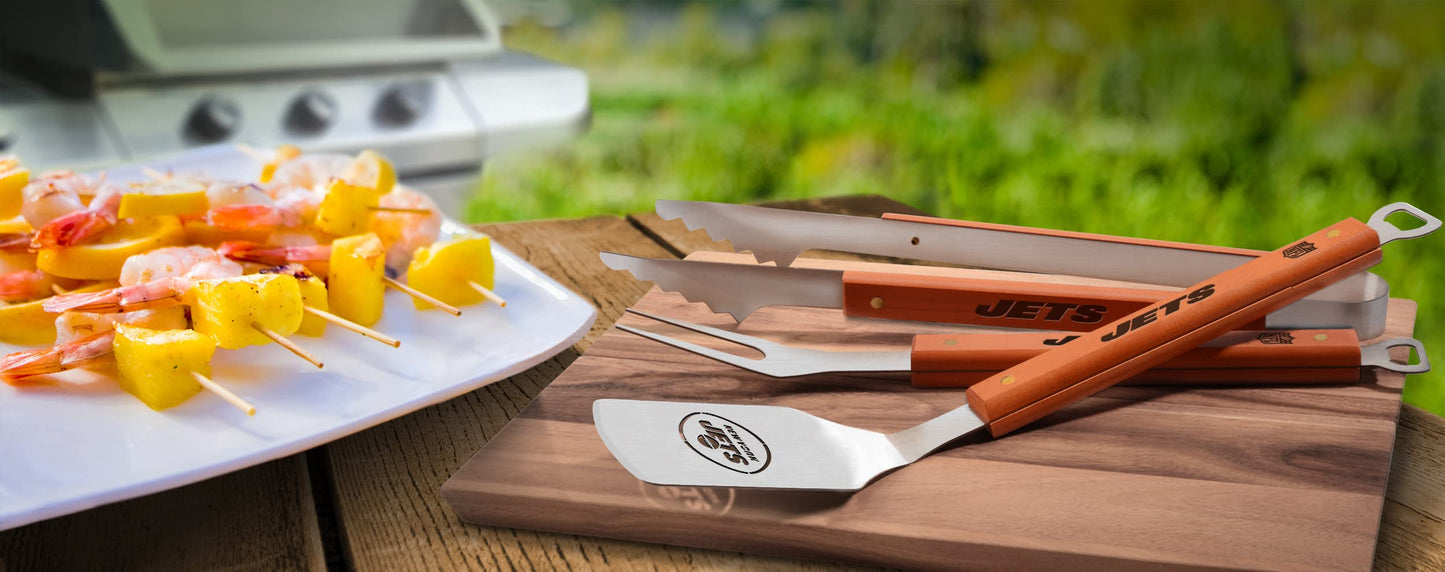 YouTheFan NFL New York Jets Classic Series 3-Piece BBQ Set