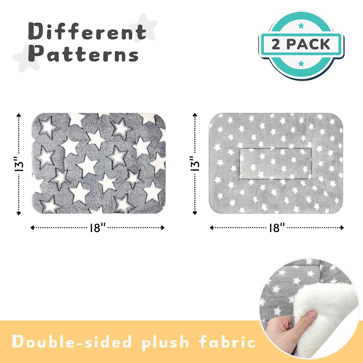 Tierecare 2 Pack Cat Blanket for Indoor Cats Ultra Soft and Warm Calming Cat Bed Fleece Pet Mat for Anxiety and Stress Washable Kitten Blanket