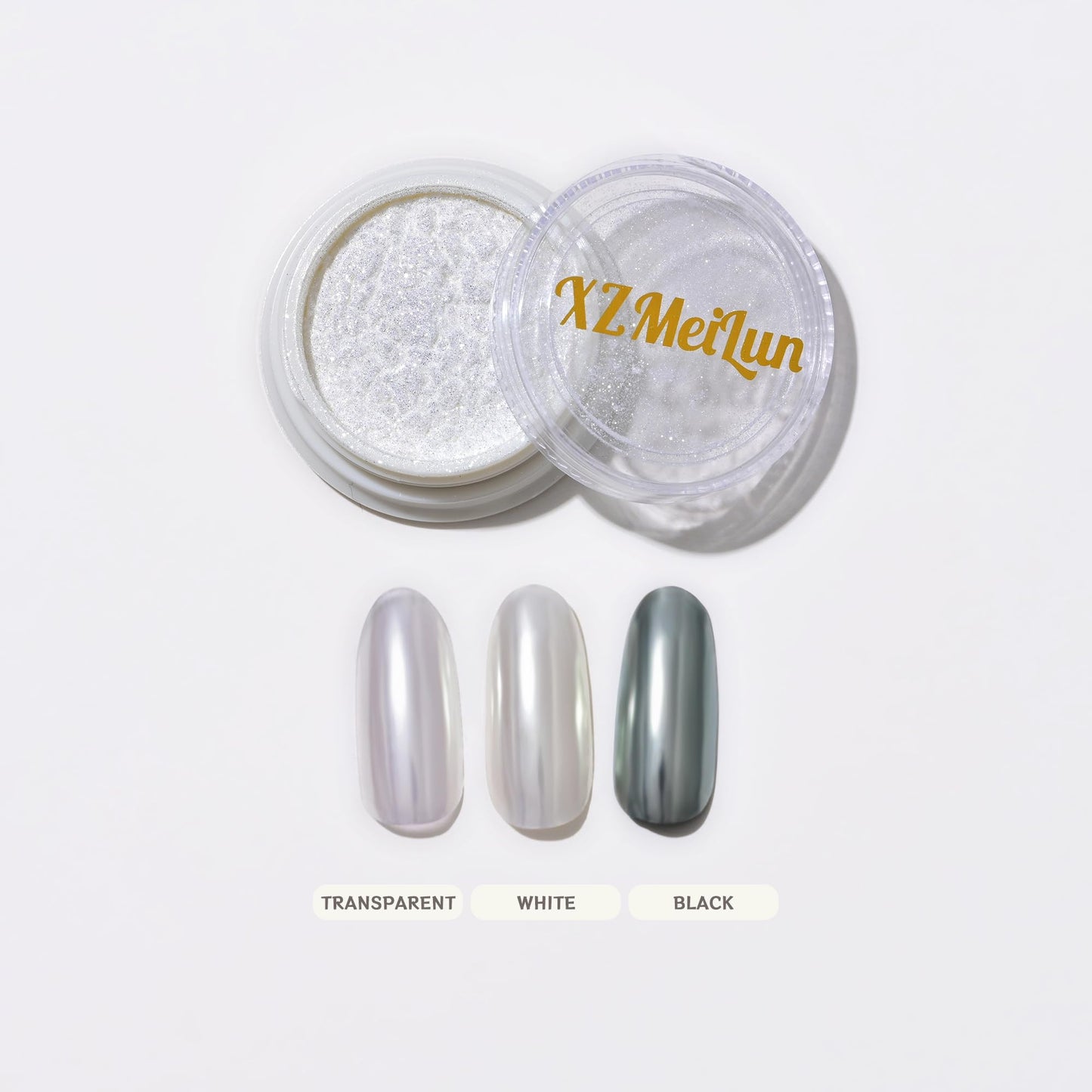 XZMeiLun Chameleon Chrome Nail Powder, Big-Capacity0.8g Aurora Silver Turns Yellow Mermaid Aurora Powder Pigment Pearlescent Nail Art Glitter Decoration, Can mixed With Builder Gel Nail Polish For Use