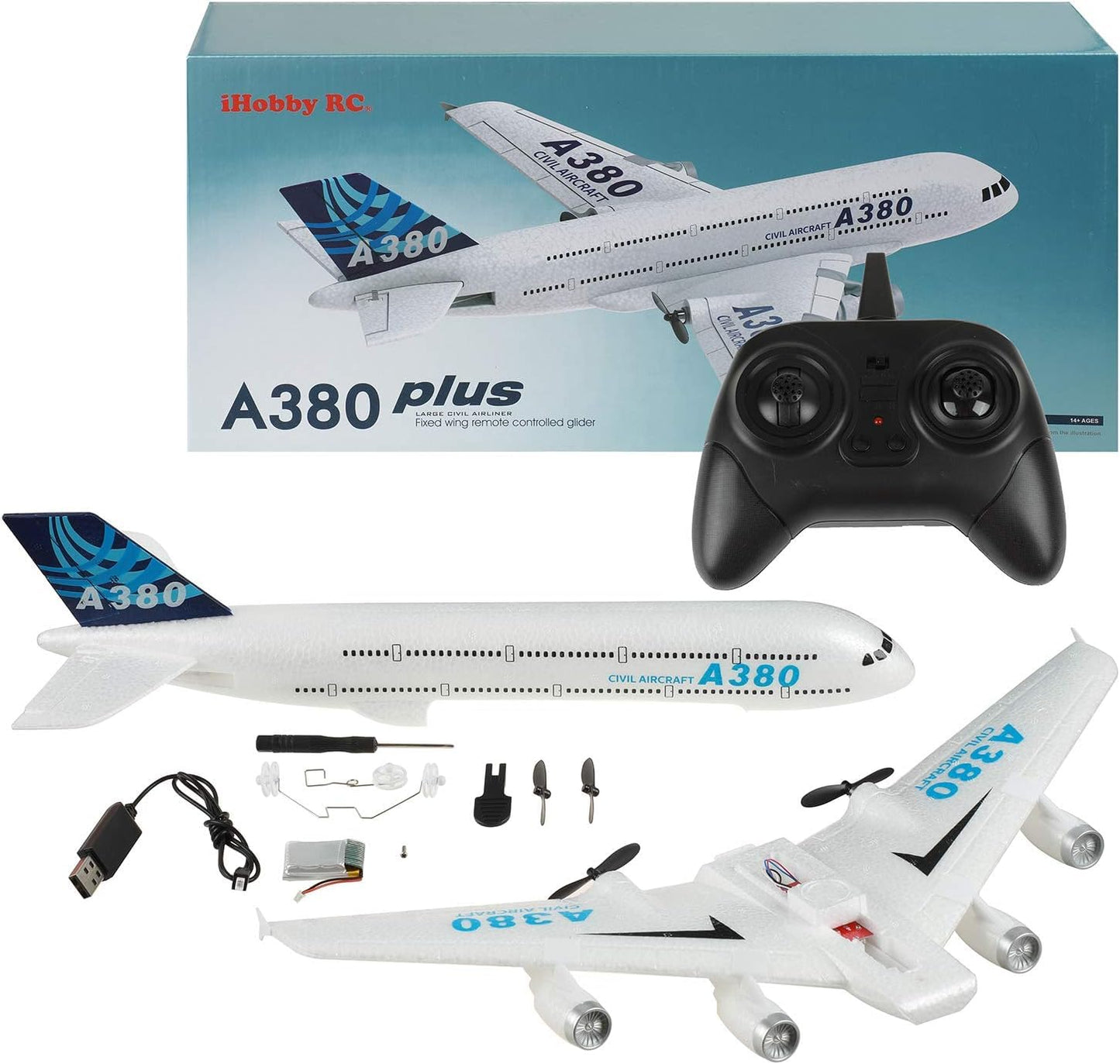 Vecktodisy Remote Control Airplane,RC Airlane Ready to Fly,2 Channels RC Plane Built in 6-Axis Gyro,Remote Control Plane for Kids Boys Beginner