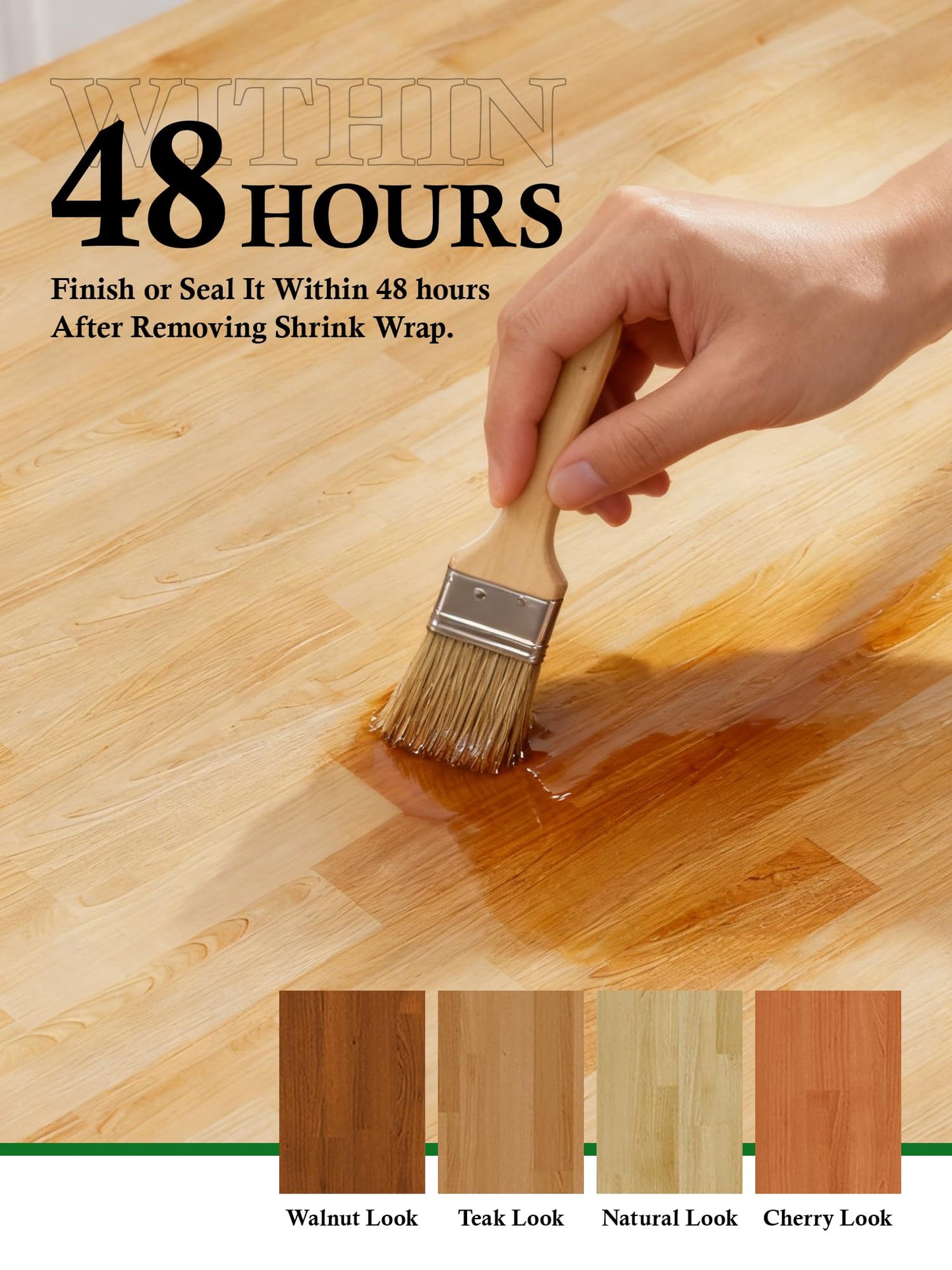 5FT Butcher Block Countertop Birch Solid Wood - 60" x 25" Table Top Butcher Block Cutting Board for Kitchen Island Living Dining Table Office Desk Workbench laundry Countertop Unfinished 1.5" Th