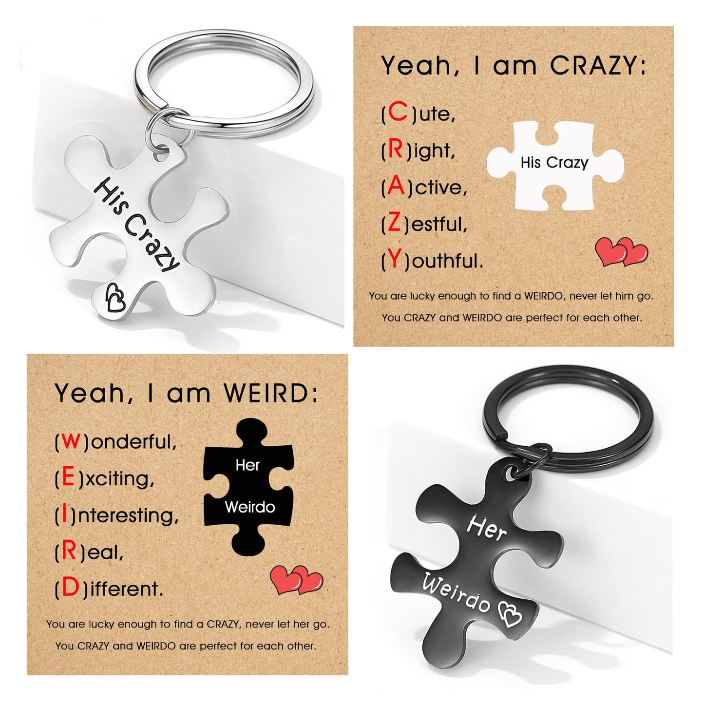 THEMEROL Gifts for Him Her Couples Boyfriend Girlfriend Teenage Men Matching Keychains Jewelry Birthday Husband Wife Anniversary Fathers Graduation Christmas Stocking Stuffers Valentines Day Easter