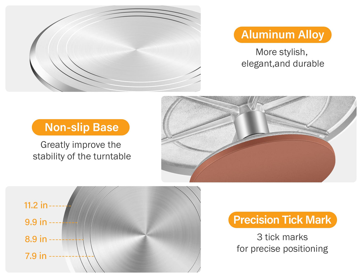 Kootek 22pcs Cake Decorating Supplies Kit, Baking Tools with 12" Aluminium Cake Turntable Rotating Cake Stand, Piping Bags and Tips Set, Icing Spatula, Cake Leveler, 3 Icing Scrapers for Mother's Day