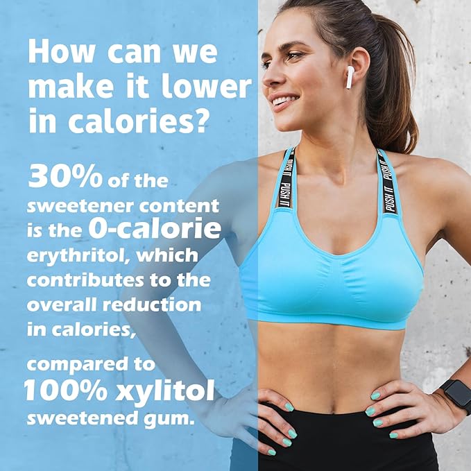 DC24 DAILY CARE Gum, Aspartame Free & Sugar Free Gum, Xylitol Chewing Gum with Erythritol, Low-Calorie, Sugarless, Natural Peppermint, 50 Pieces (Pack of 3)