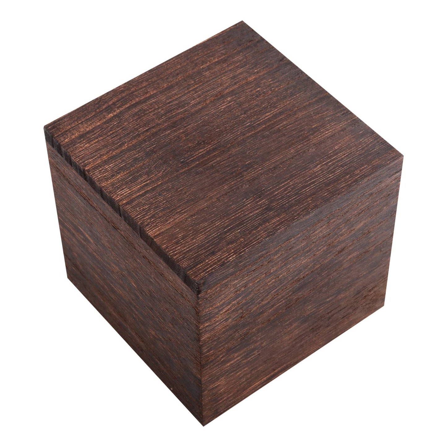 HAKZEON 4 Pack Wooden Planter Box, 4 Inch Square Wood Vase Flower Pots Rustic Cube Planter Box for Wedding Garden Windowsill Home Decor