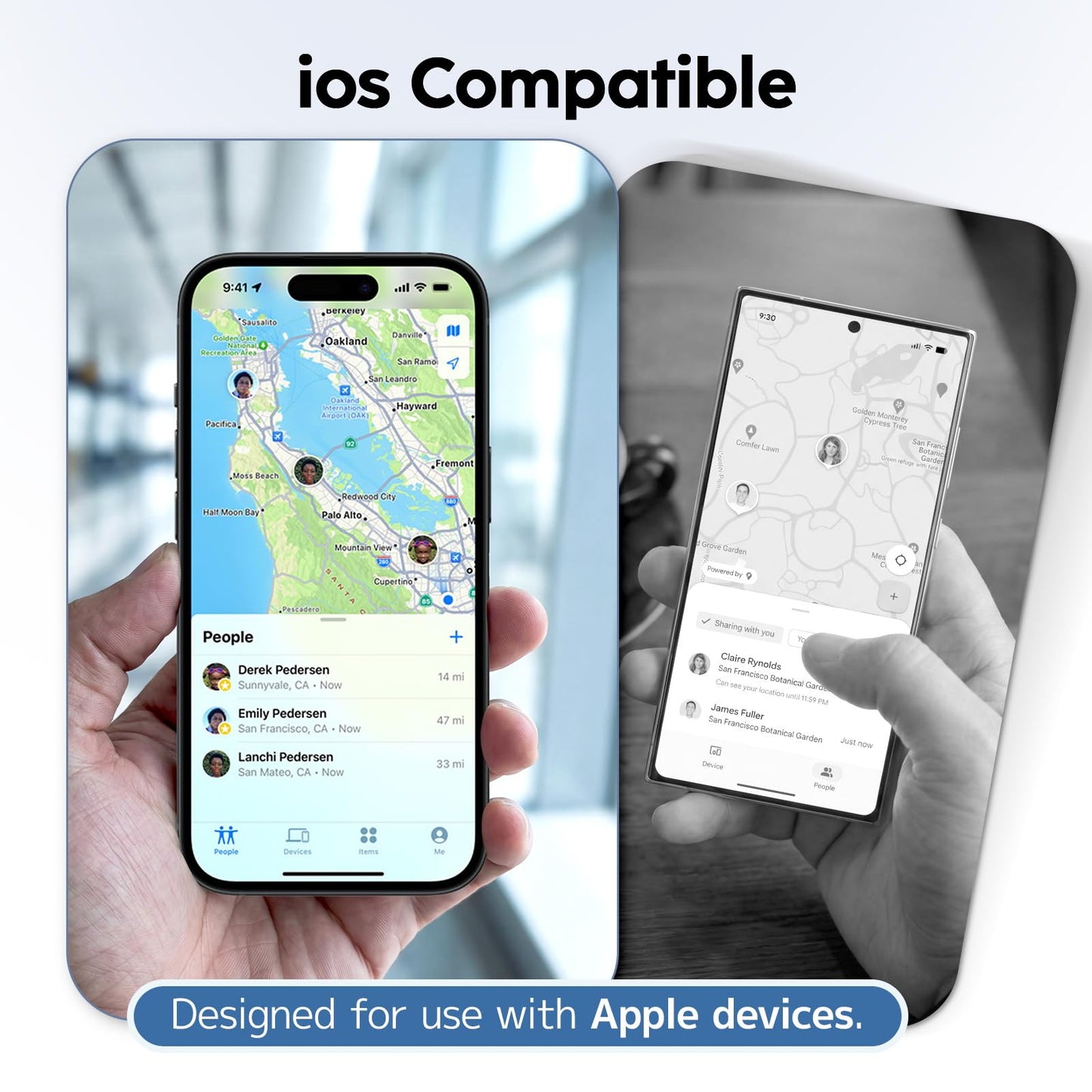 Slim Rechargeable Tracker Card for Apple Find My – Ultra-Thin Wallet Finder for iPhone, Bluetooth Item Locator for Wallet, Keys & Passport (iOS Only, Black)
