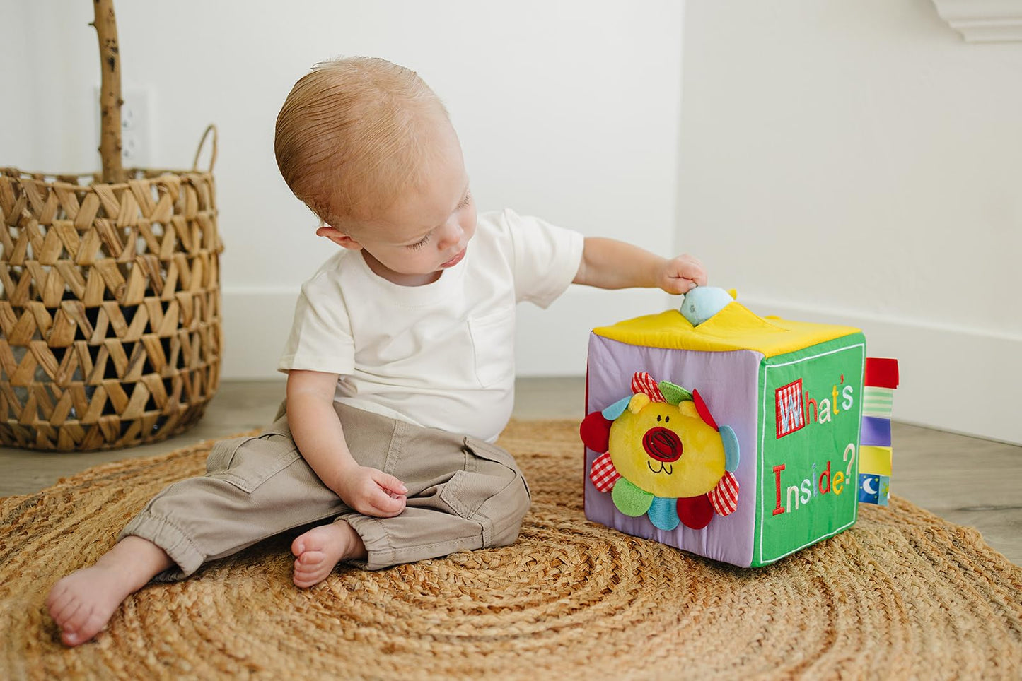Whats Inside Box - What's in the Box Toy - 7 Surprise Pieces - Educational Sensory Toys, 7" Square, Larger and More Pieces Than Most, Perfect Size for Small Hands, for Babies, Toddlers