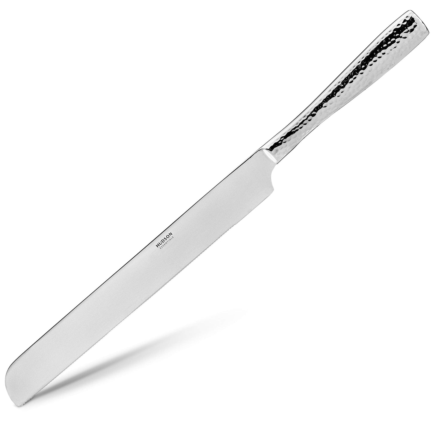 Hudson Essentials Hammered 18/10 Stainless Steel Hostess Serving Utensil Set, 8-Piece Set with Cake Knife, Cake Server and Lasagna Pie Server, Dishwasher Safe