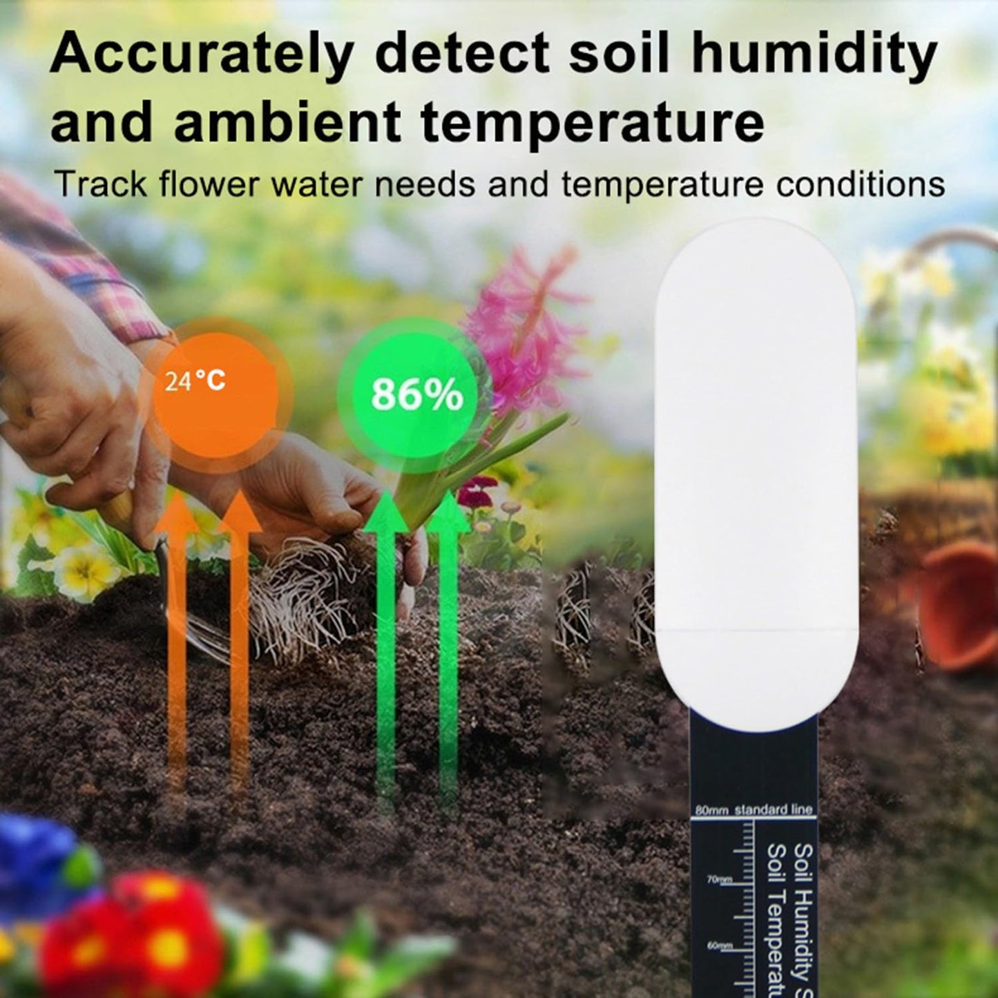 Smart Soil Moisture Meter: Zigbee Soil Tester with Temperature Sensor, Plant Moisture Meter with App Remote Control & Historical Record, Tuya Zigbee Hub Required, Soil Meter for Gardening
