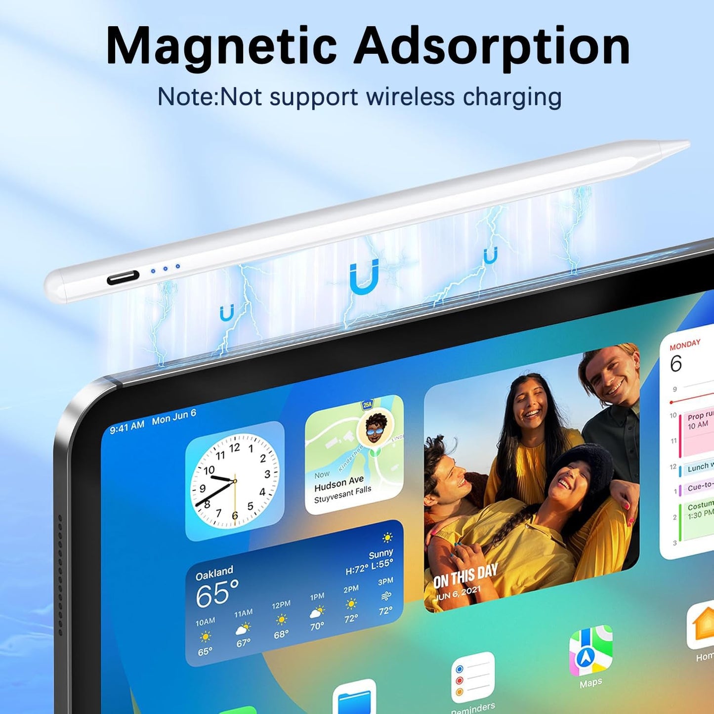 【2Pack】Stylus Pen for Apple iPad 2018-2026 A16 11/10/9/8/7/6,iPad Mini A17 Pro/6/5,iPad Air M4/M3/M2 11"/13"/5/4,iPad Pro M5/M4 13"/12.9"/11" USB-C Fast Charging Pencil,Pixel-Perfect Tilt Sensitivity