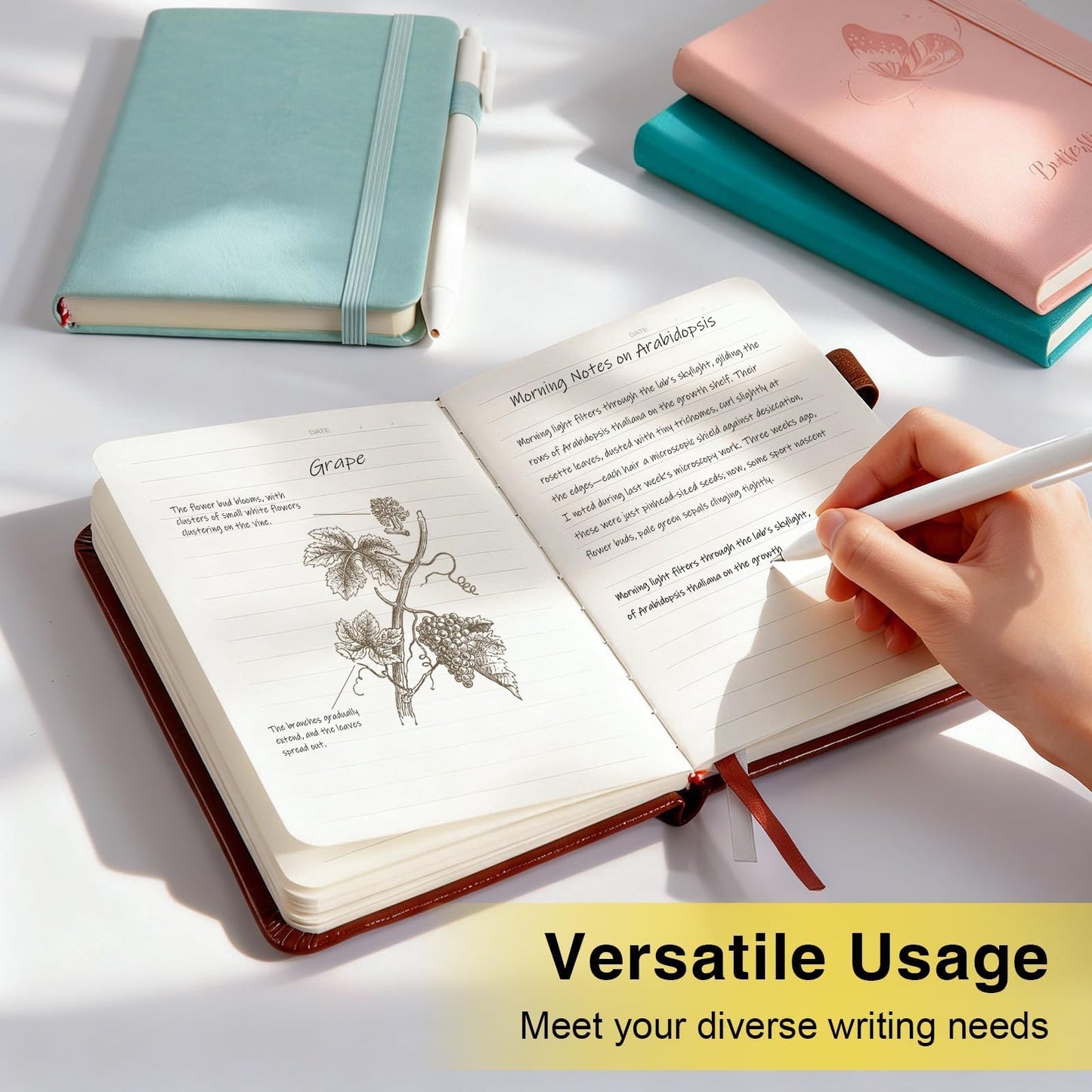 Pocket Small Notebook Journals, 8 Pack (8 Pastel Color) Mini Notebook 3.7x5.7 Journaling Notebooks for Women Men, A6 Hardcover Lined Note Pads with Pens for Work, Business, Travel Journal, Office Supplies