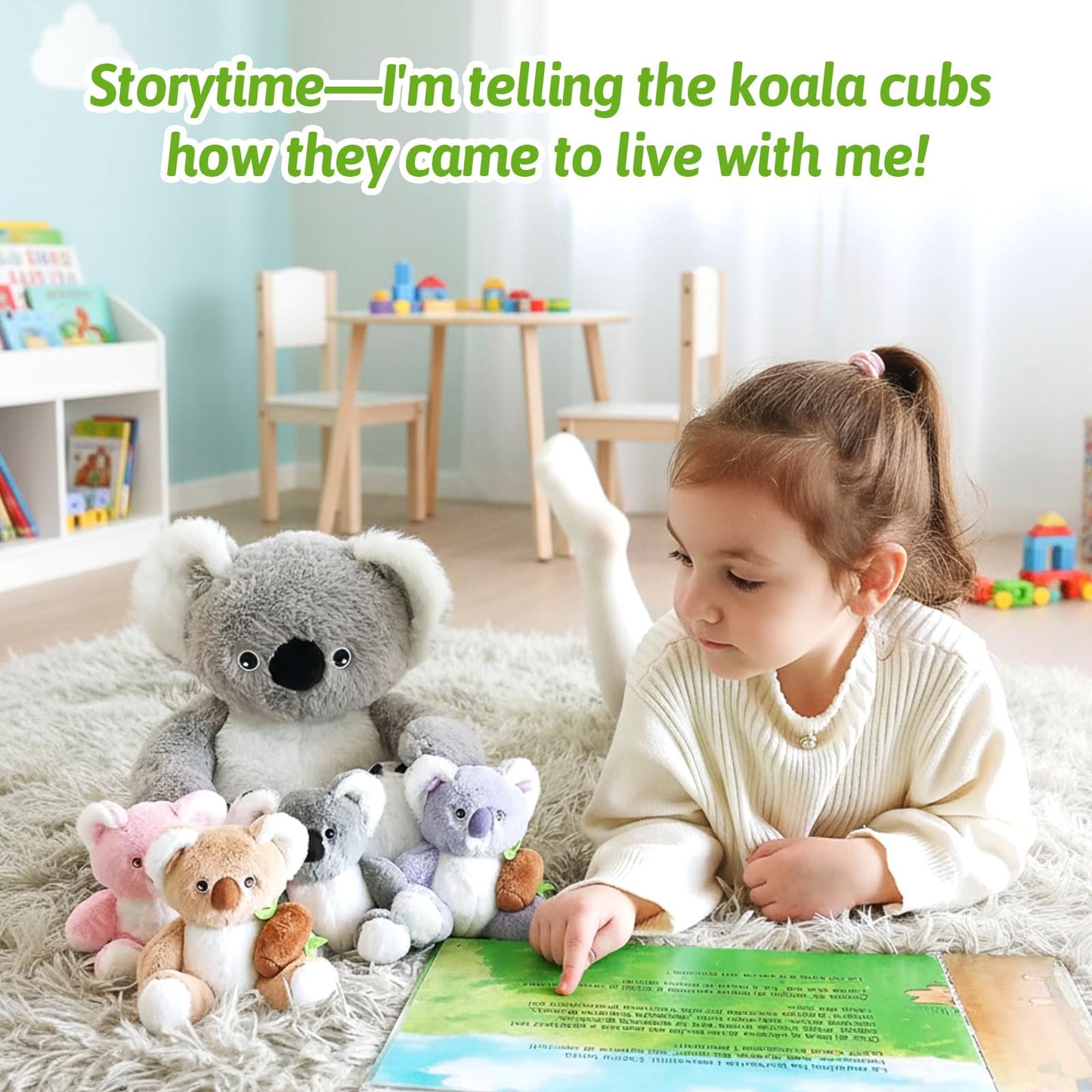 OUOZZZ Koala Stuffed Animal with Babies Inside - 12" Plush Toy with 4 Baby Koalas - Gift Present Toys for Girls & Boys